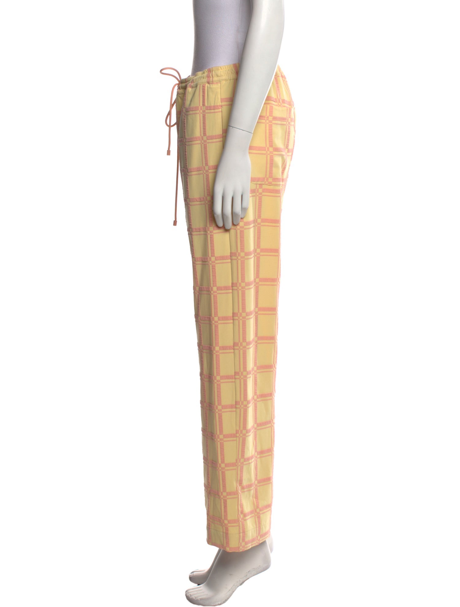 Stine Goya Plaid Print Wide Leg Pants