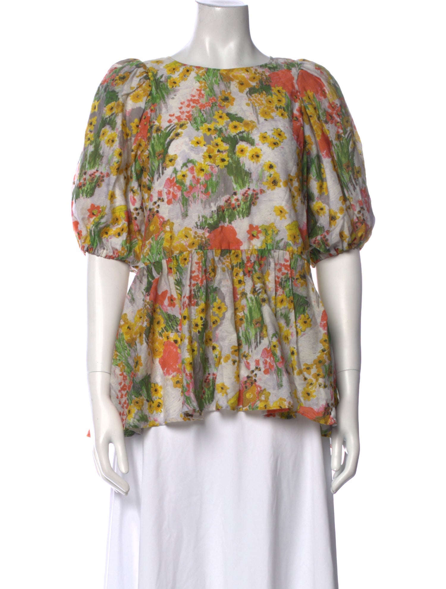 Stine Goya Floral Print Bateau Neckline Blouse