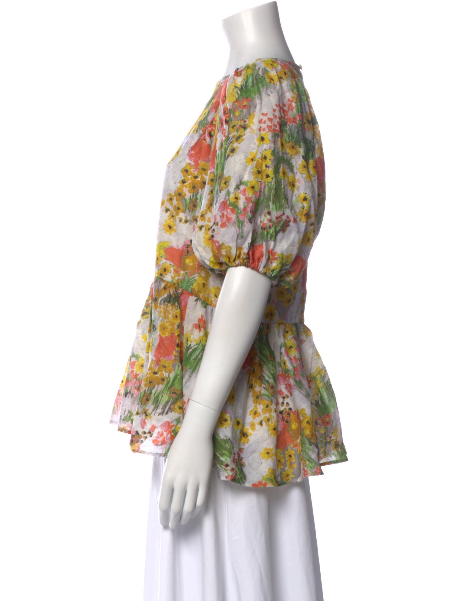 Stine Goya Floral Print Bateau Neckline Blouse