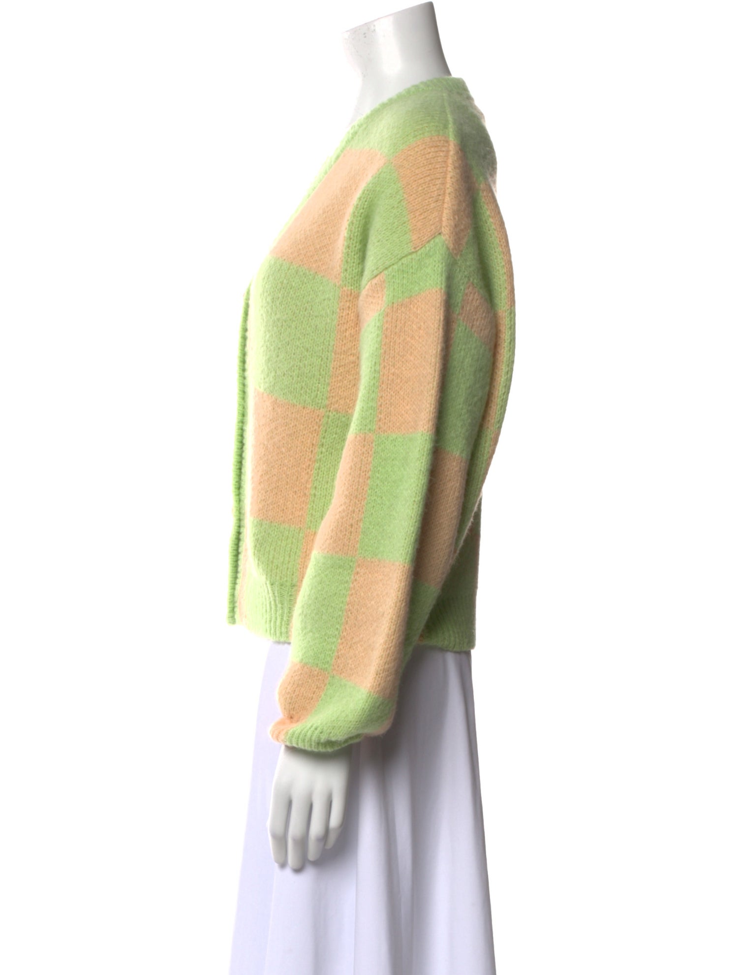 Stine Goya Alpaca Plaid Print Button-Up Top