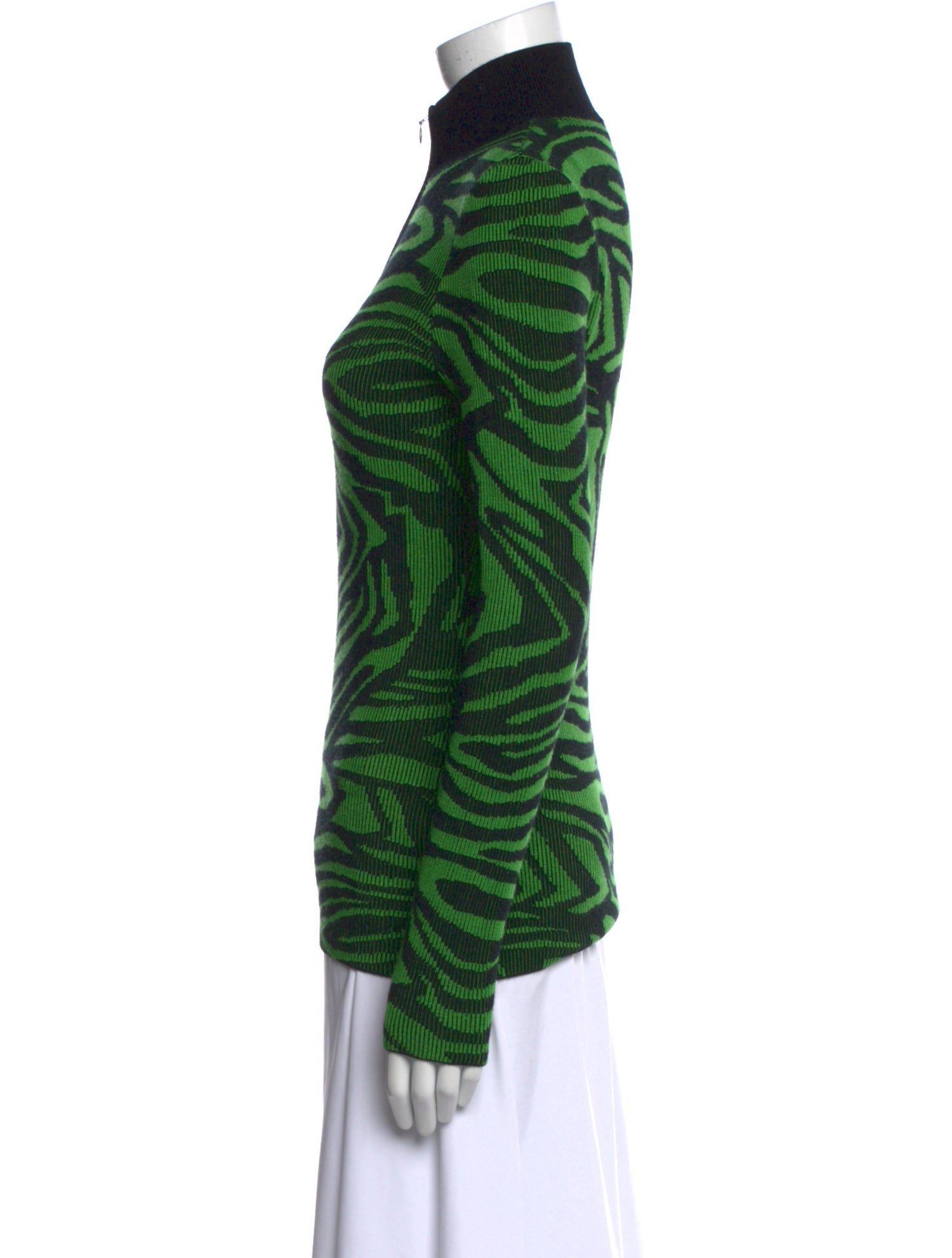 Stine Goya Animal Print Mock Neck Sweatshirt