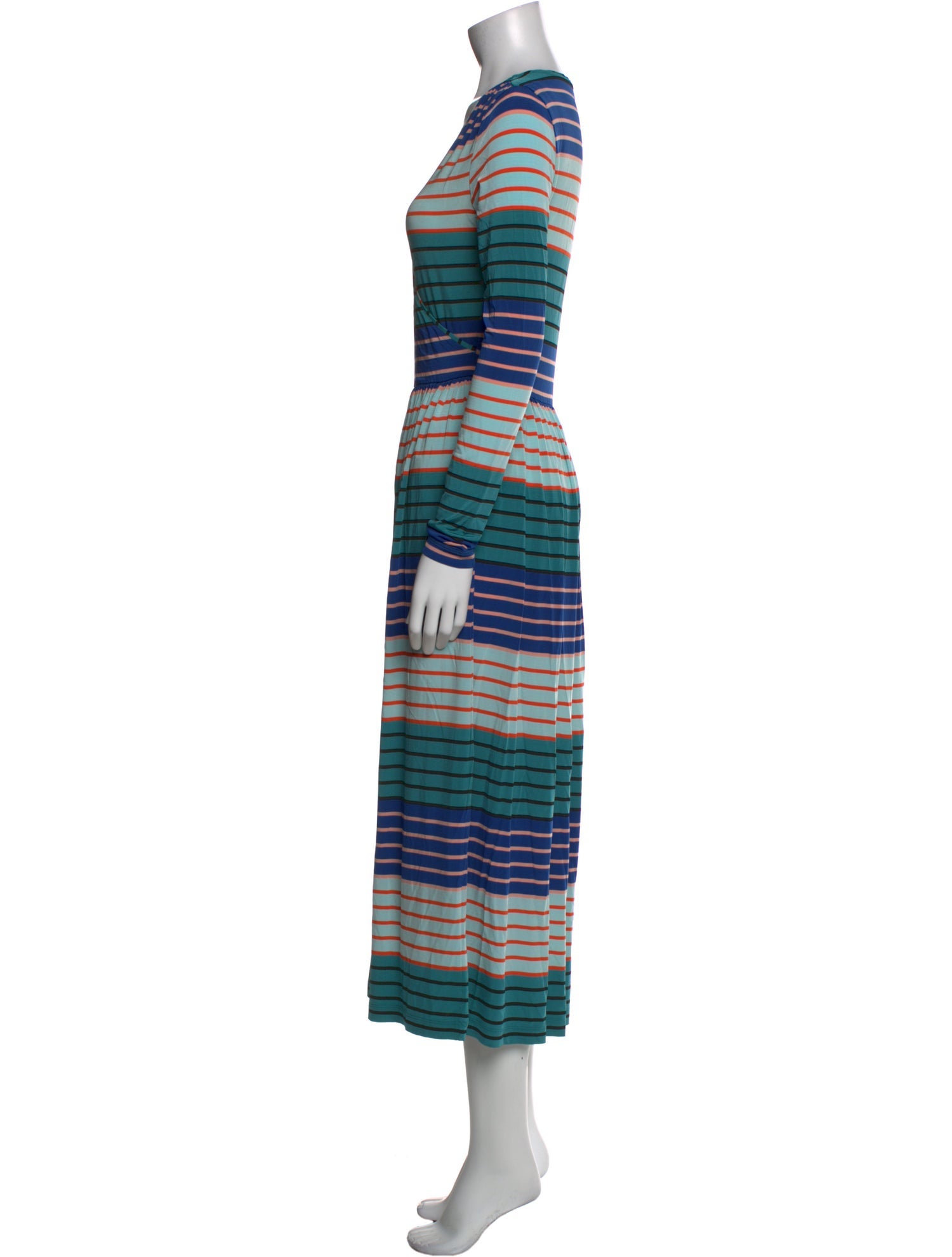 Stine Goya Striped Midi Length Dress