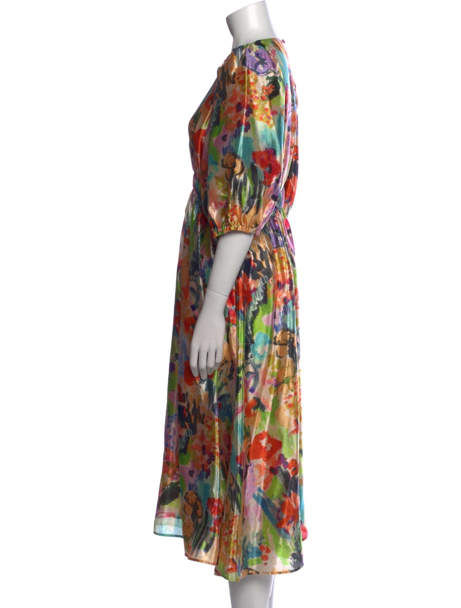 Stine Goya Floral Print Midi Length Dress