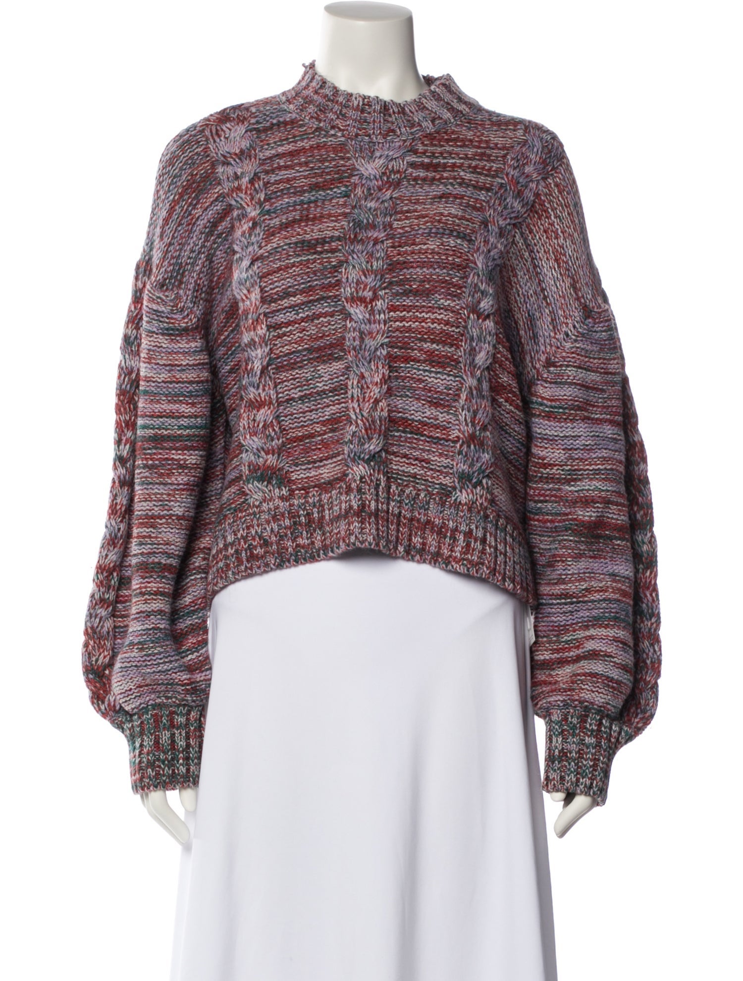 Stine Goya Striped Mock Neck Sweater