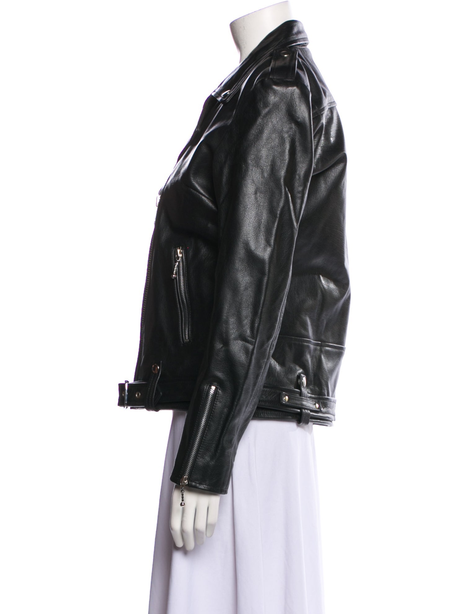 Straight To Hell Leather Biker Jacket