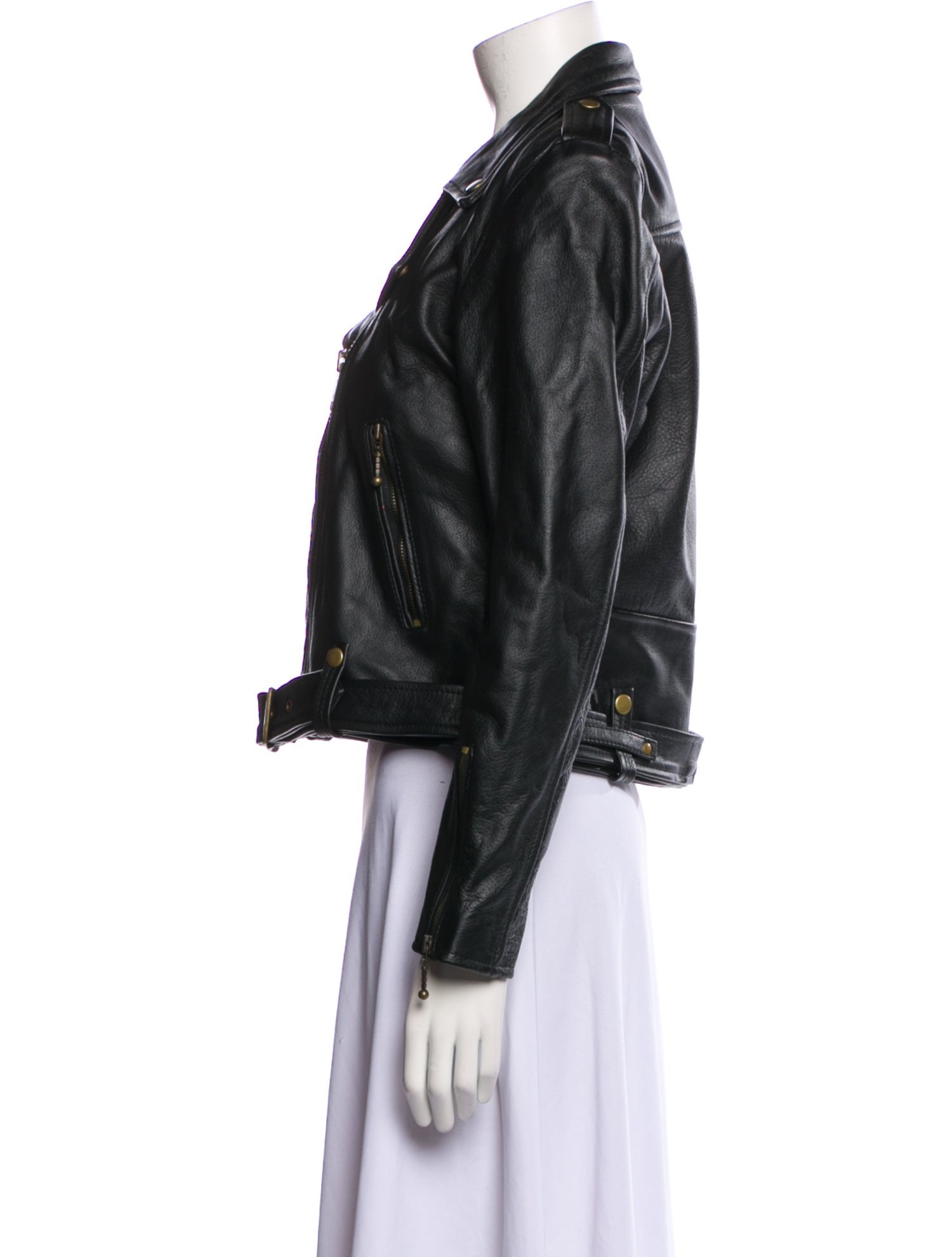 Straight To Hell Leather Biker Jacket