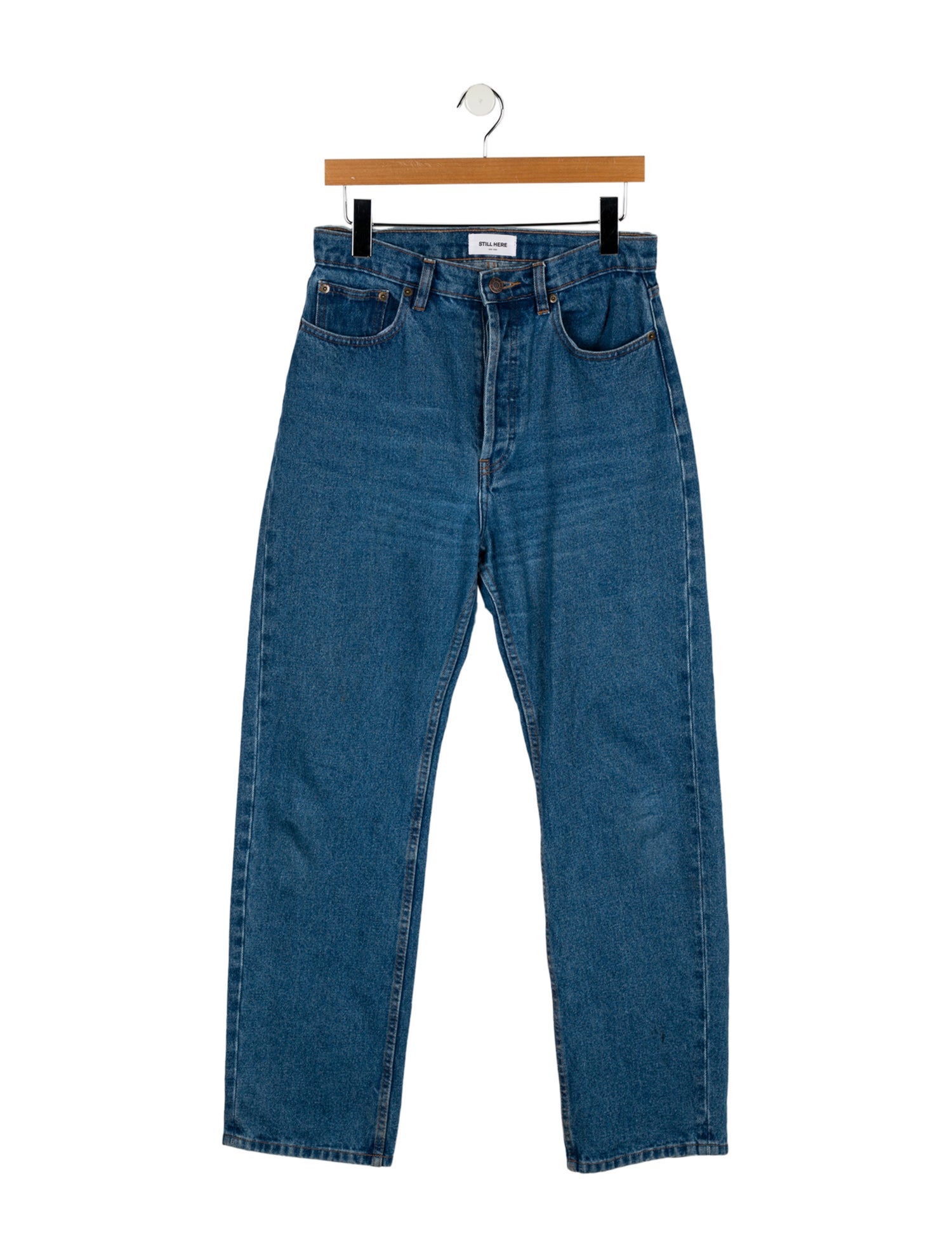 Still Here High-Rise Straight Leg Jeans
