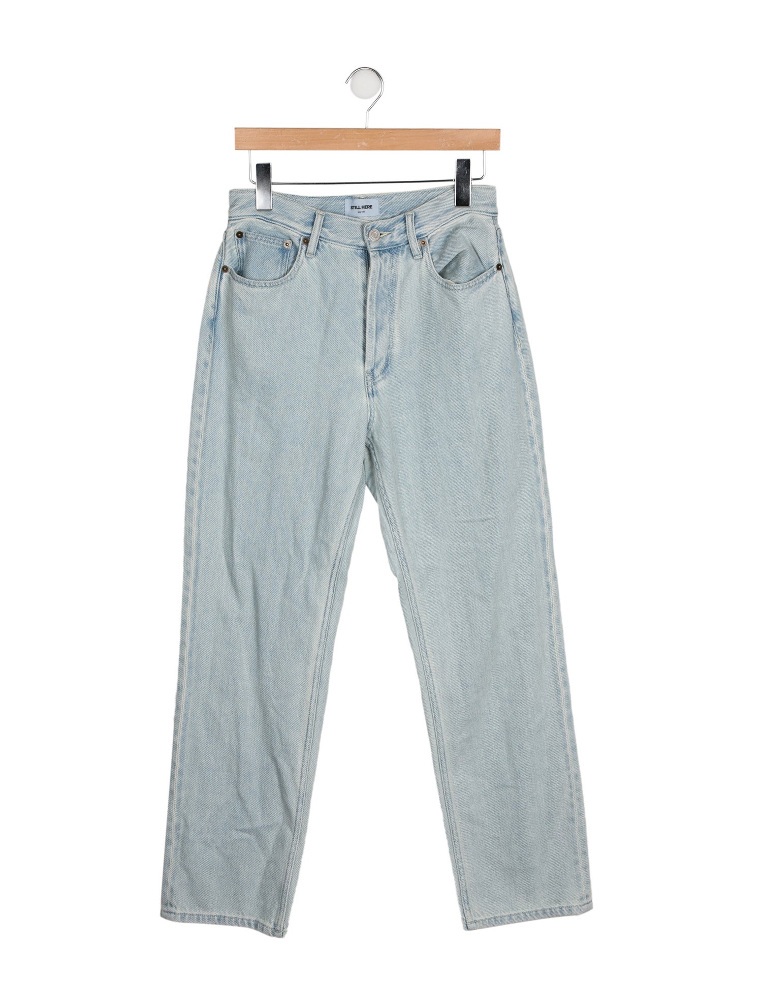 Still Here High-Rise Straight Leg Jeans