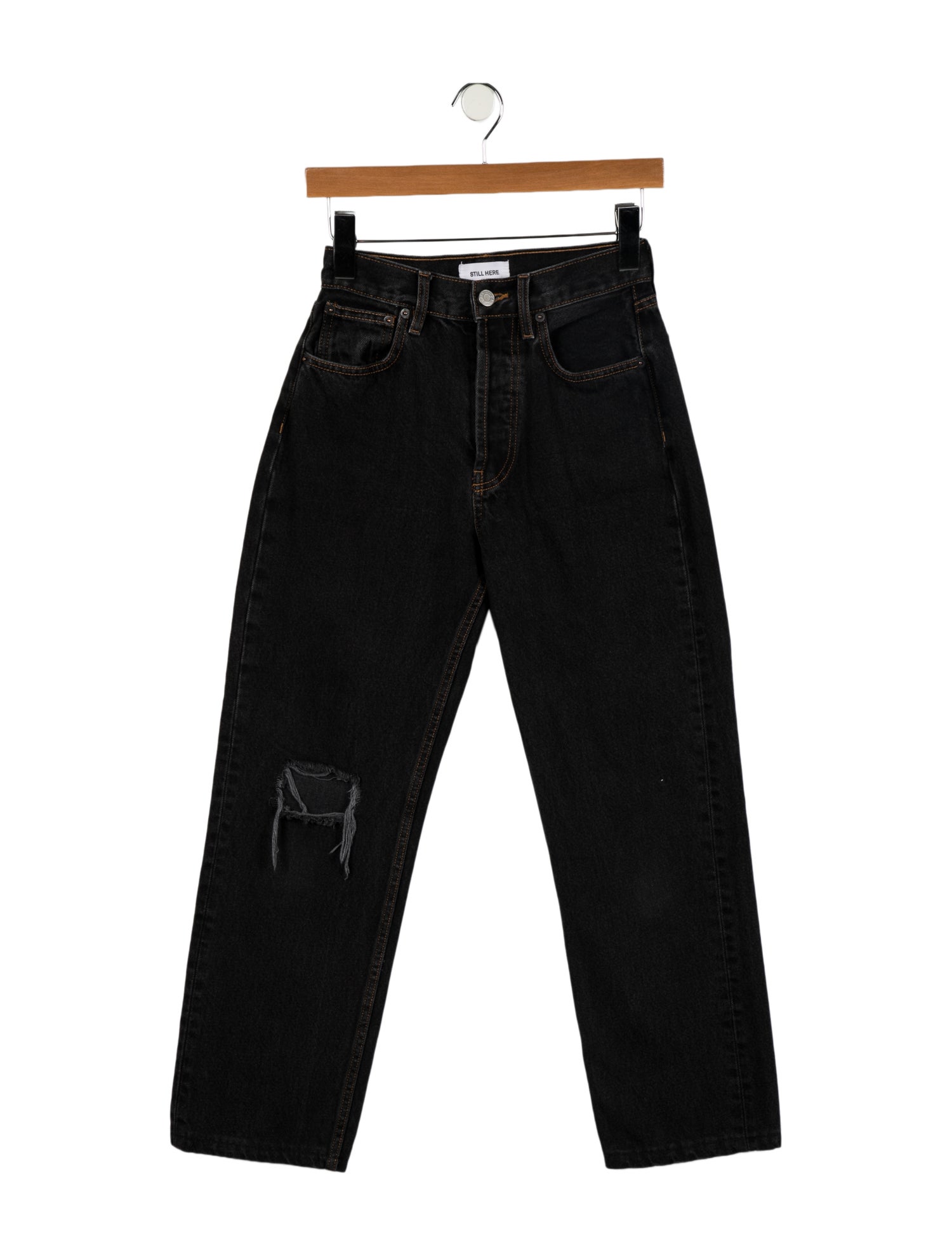 Still Here High-Rise Straight Leg Jeans