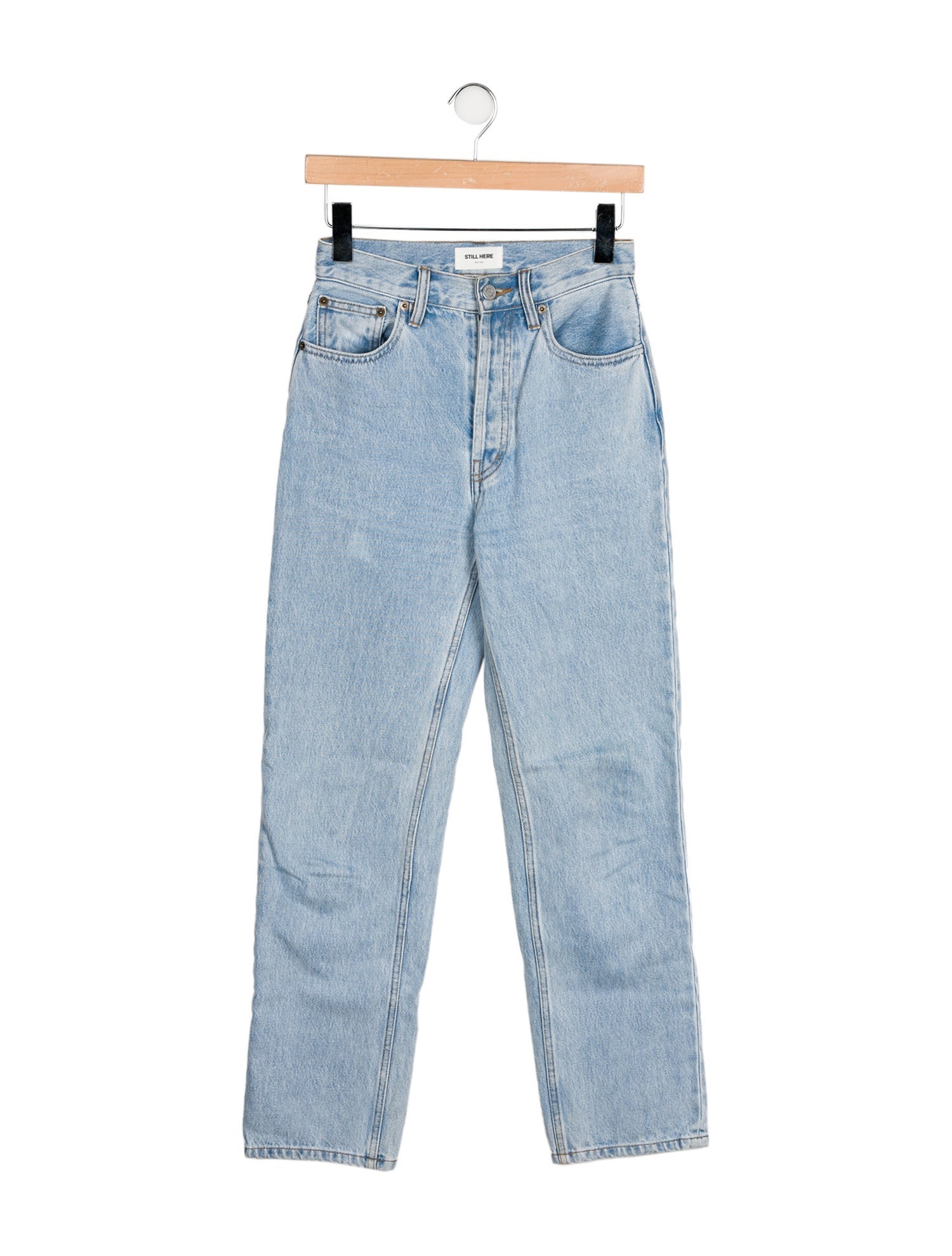 Still Here Mid-Rise Straight Leg Jeans
