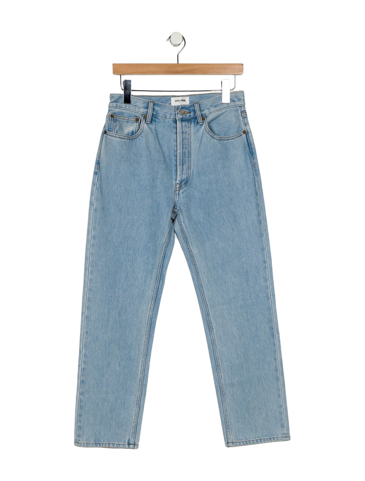 Still Here High-Rise Straight Leg Jeans
