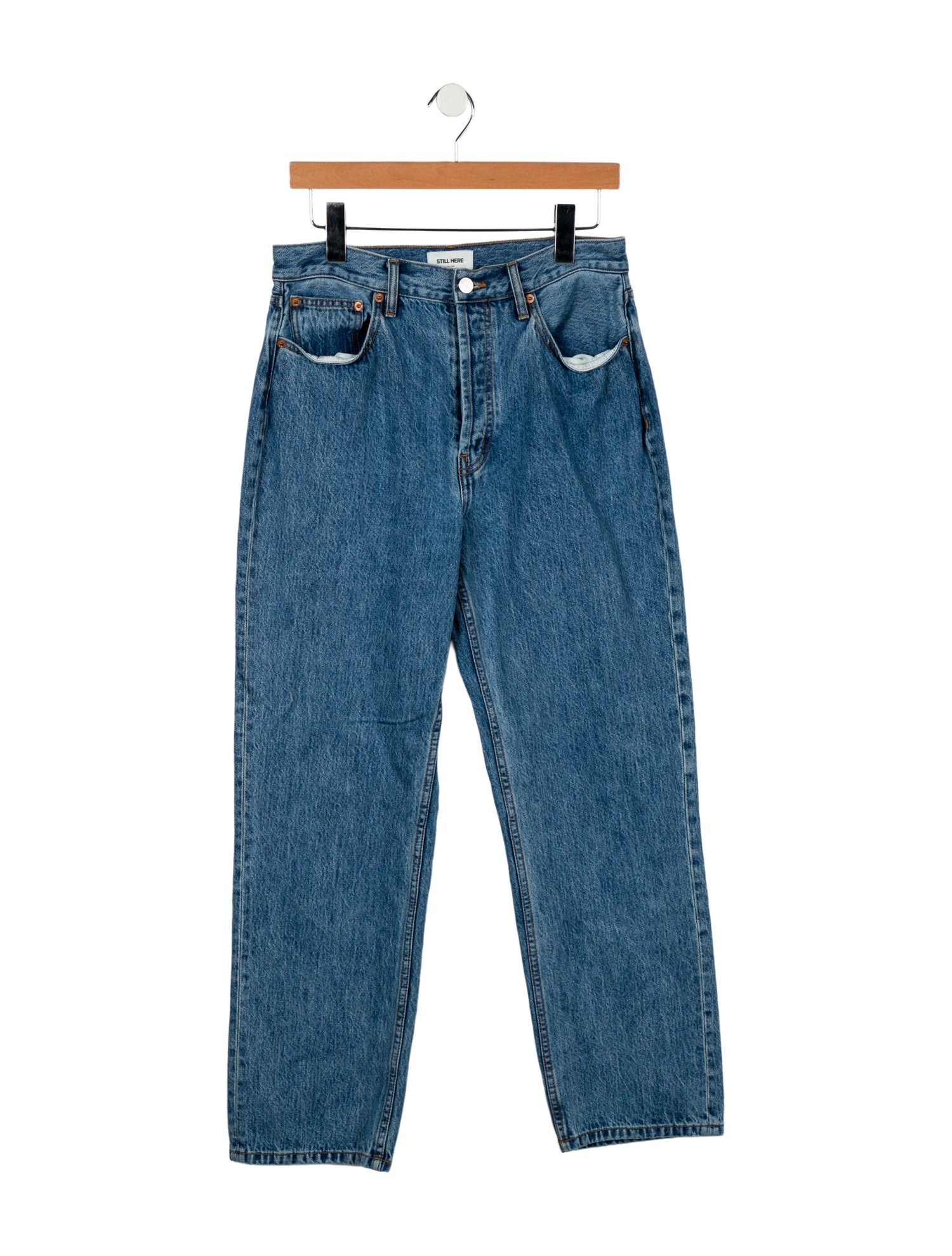 Still Here High-Rise Straight Leg Jeans