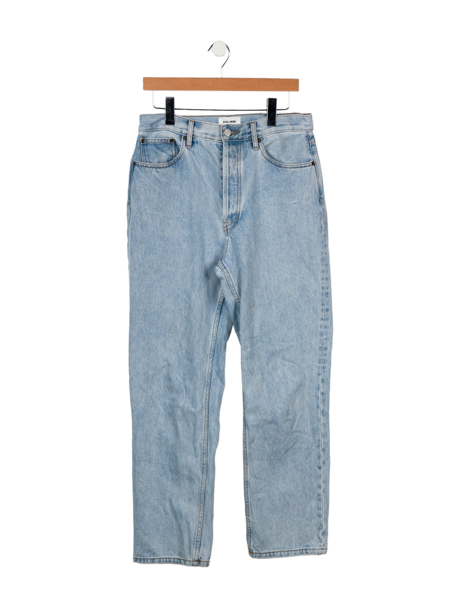 Still Here High-Rise Straight Leg Jeans