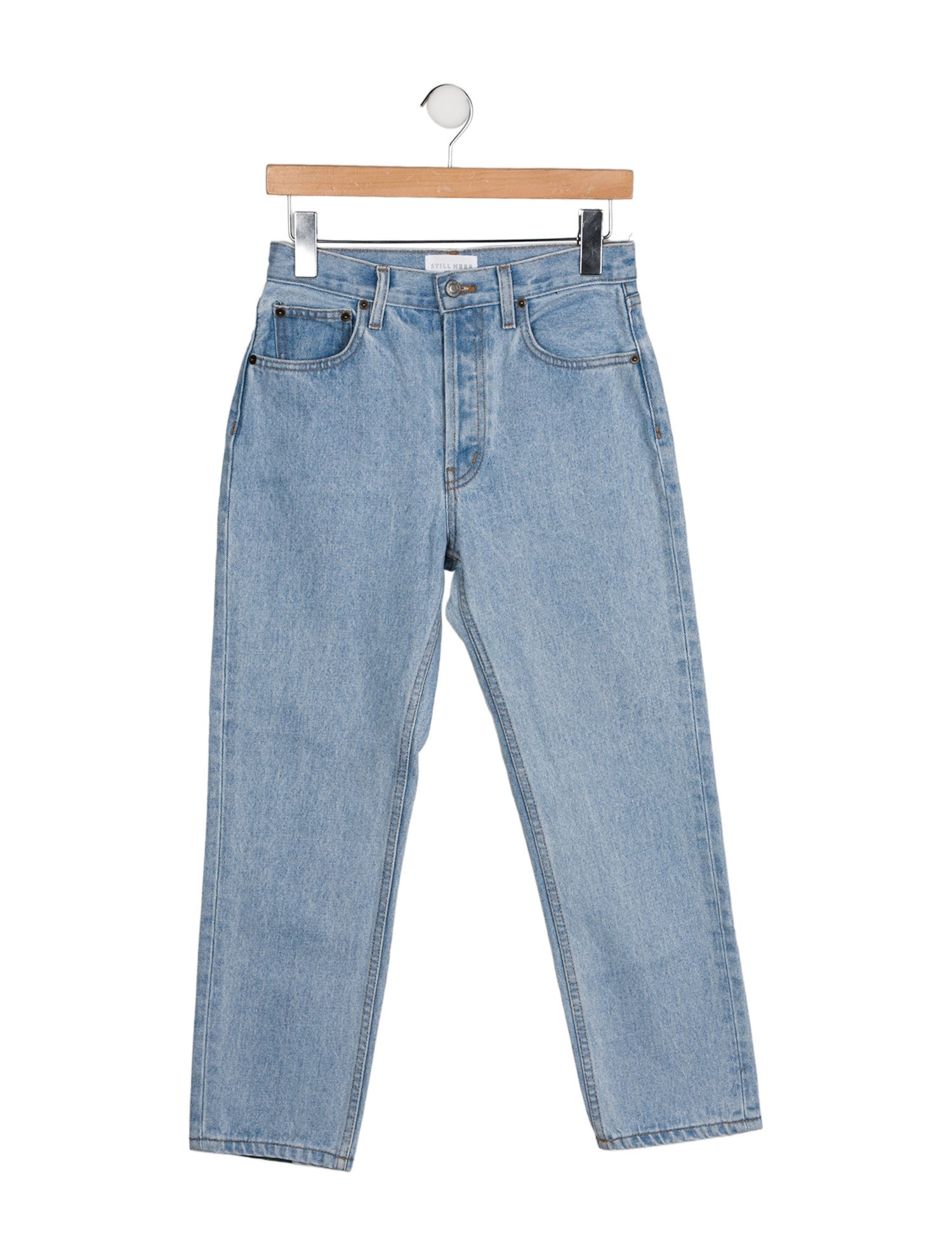 Still Here High-Rise Straight Leg Jeans