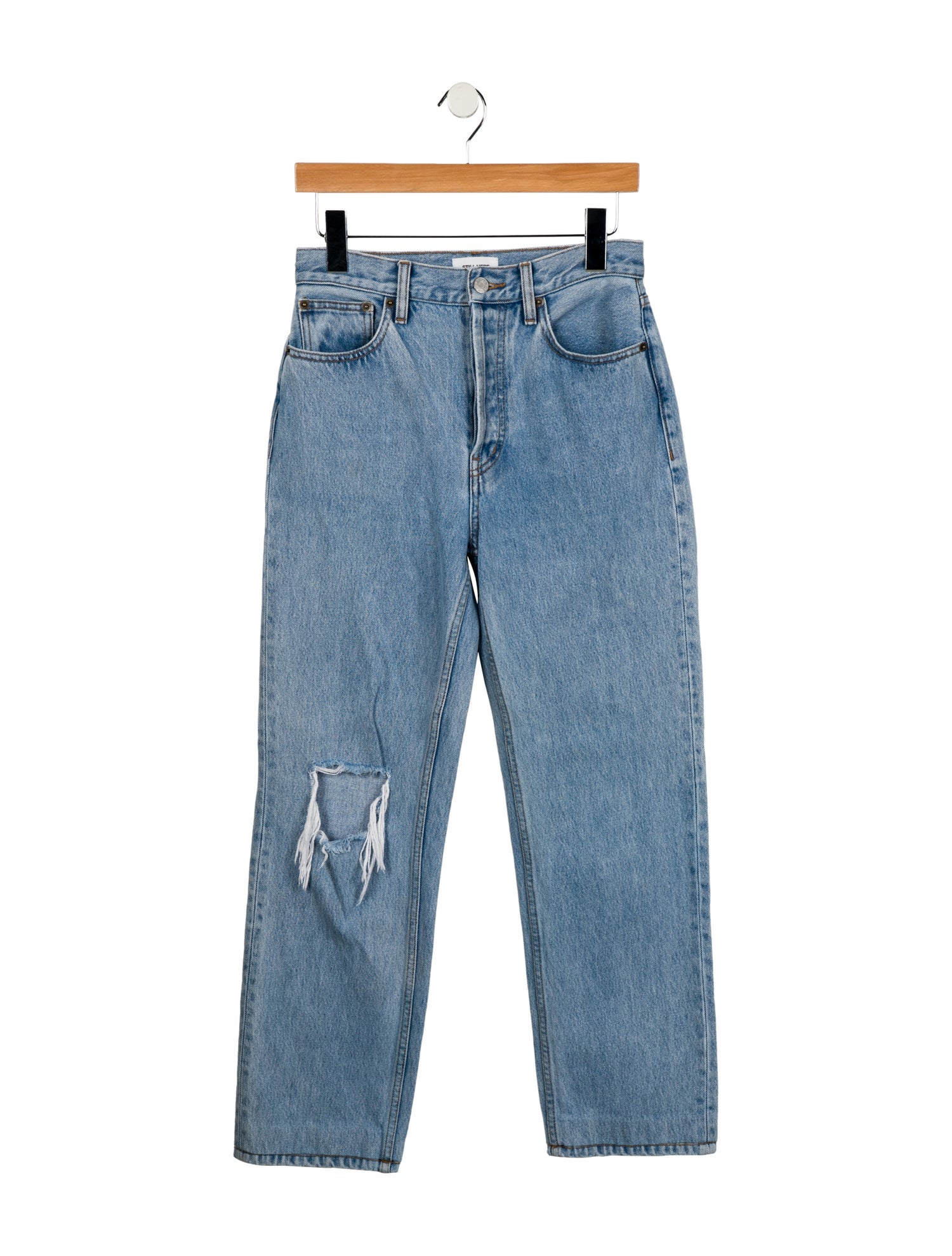 Still Here High-Rise Straight Leg Jeans