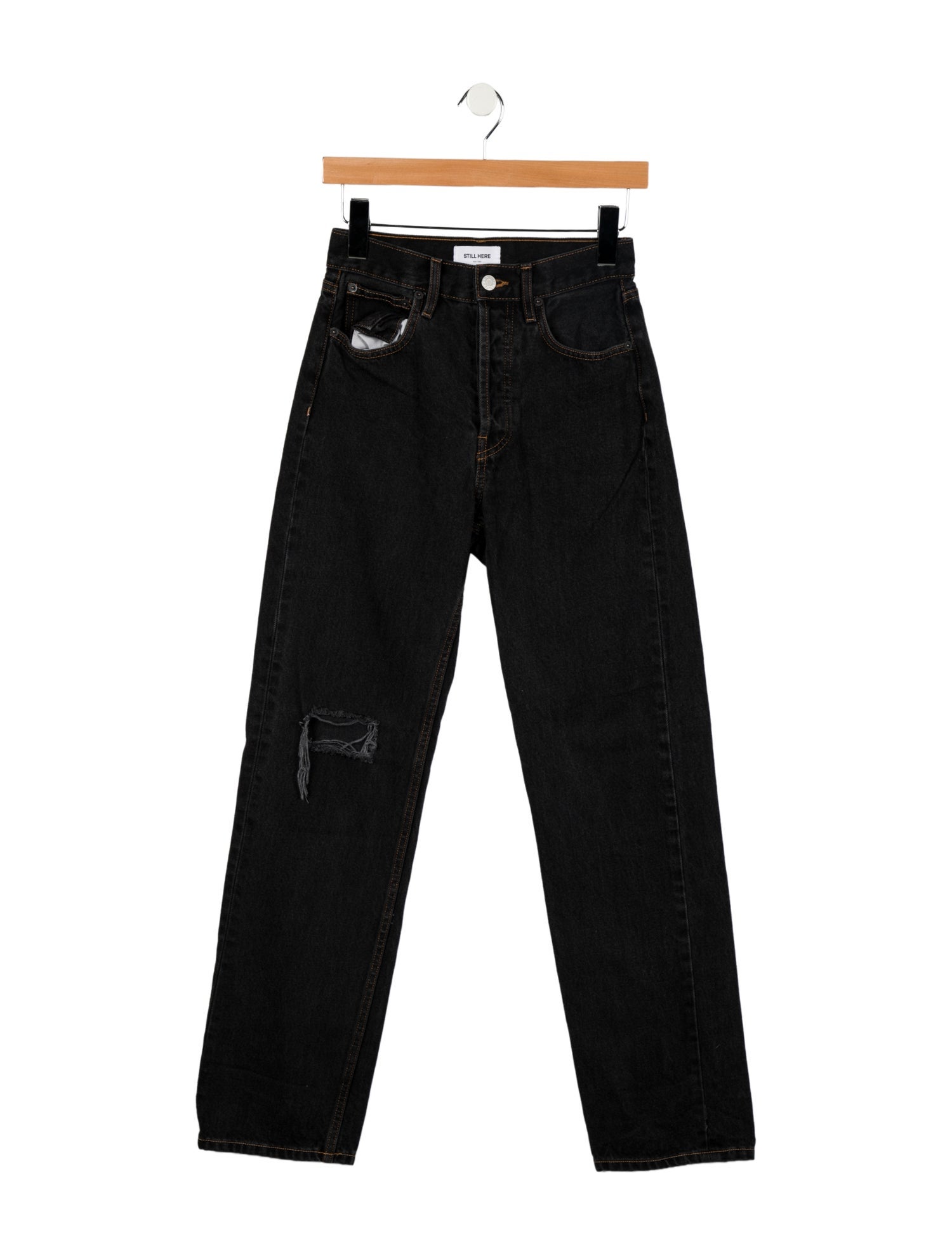 Still Here High-Rise Straight Leg Jeans
