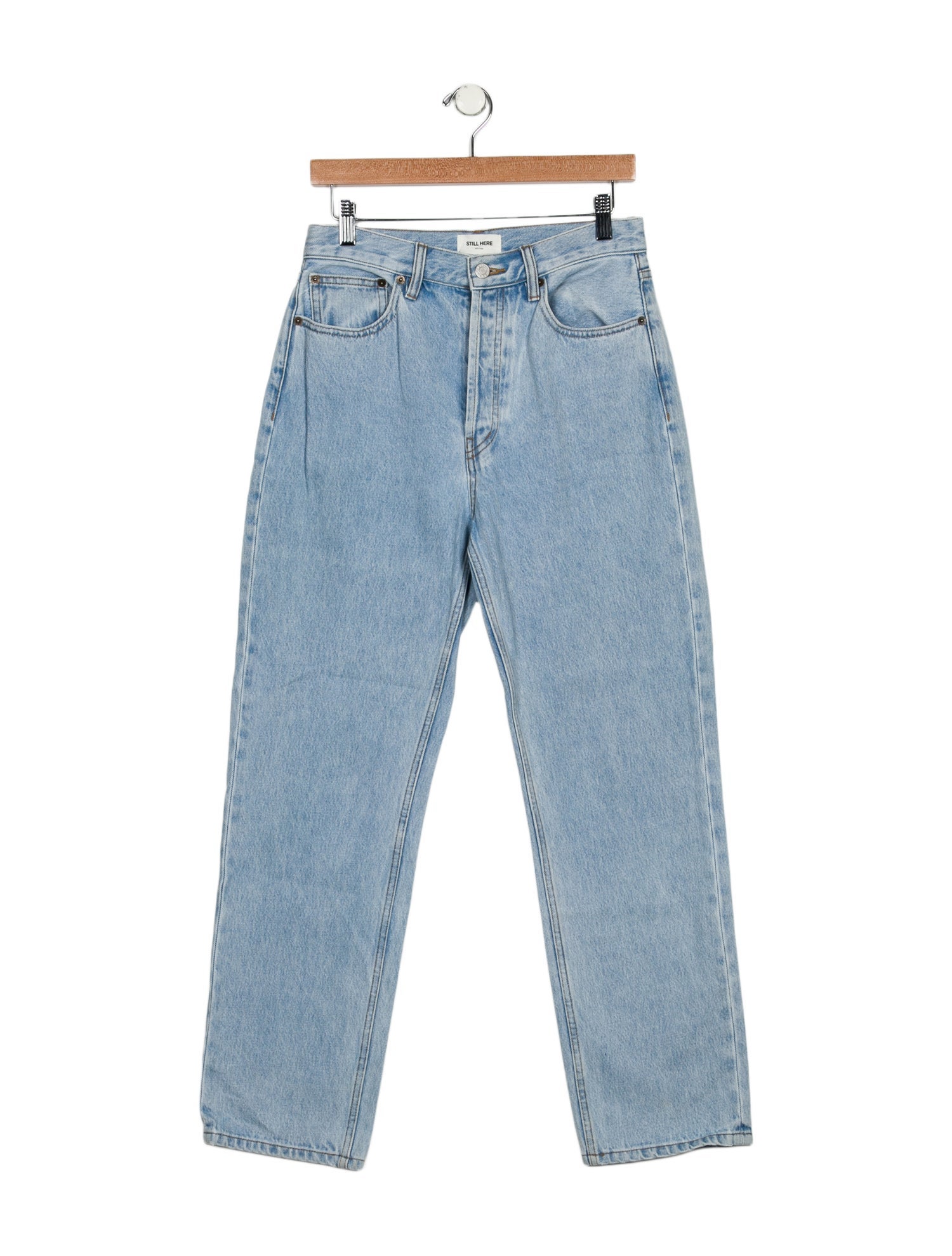 Still Here High-Rise Straight Leg Jeans