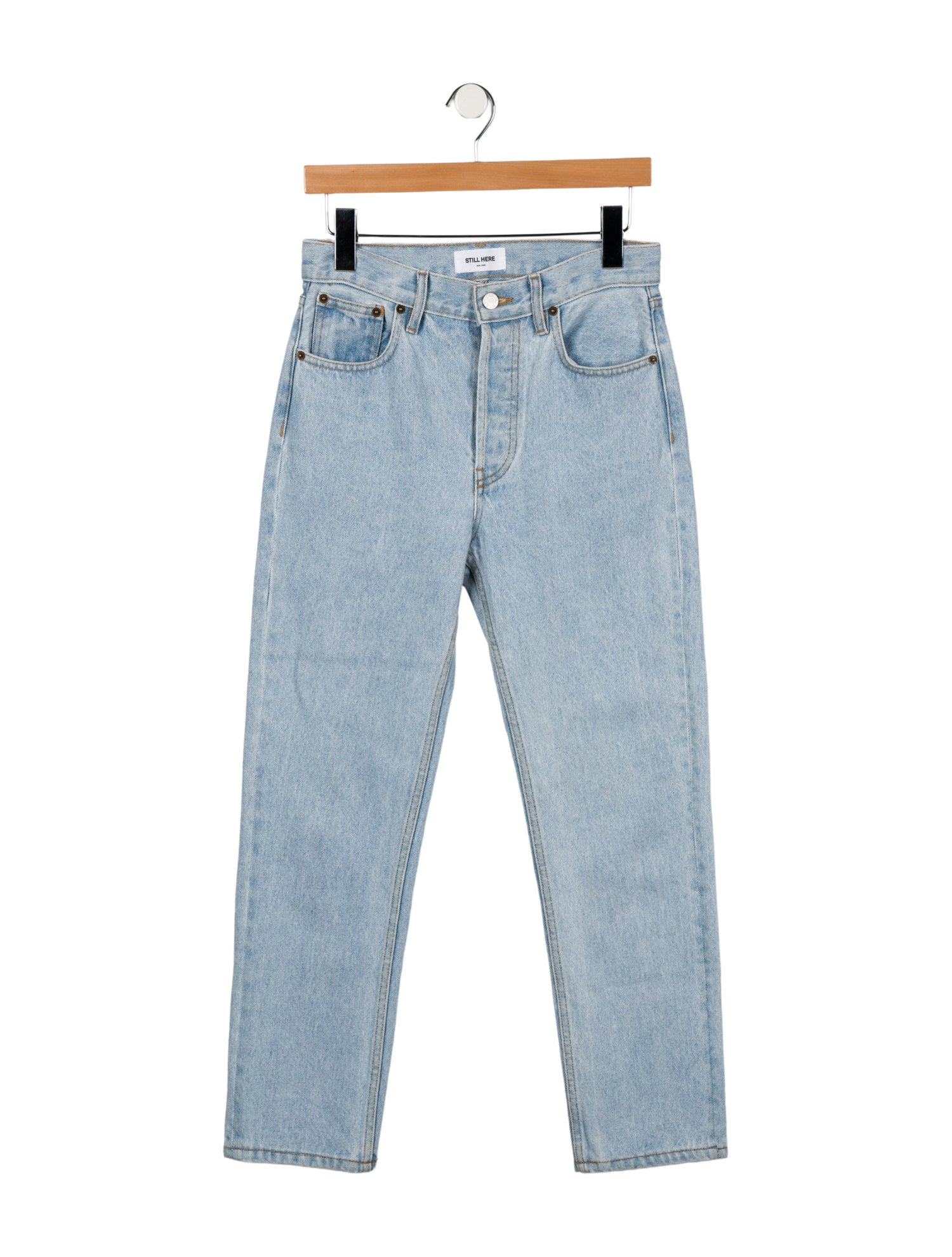 Still Here High-Rise Straight Leg Jeans