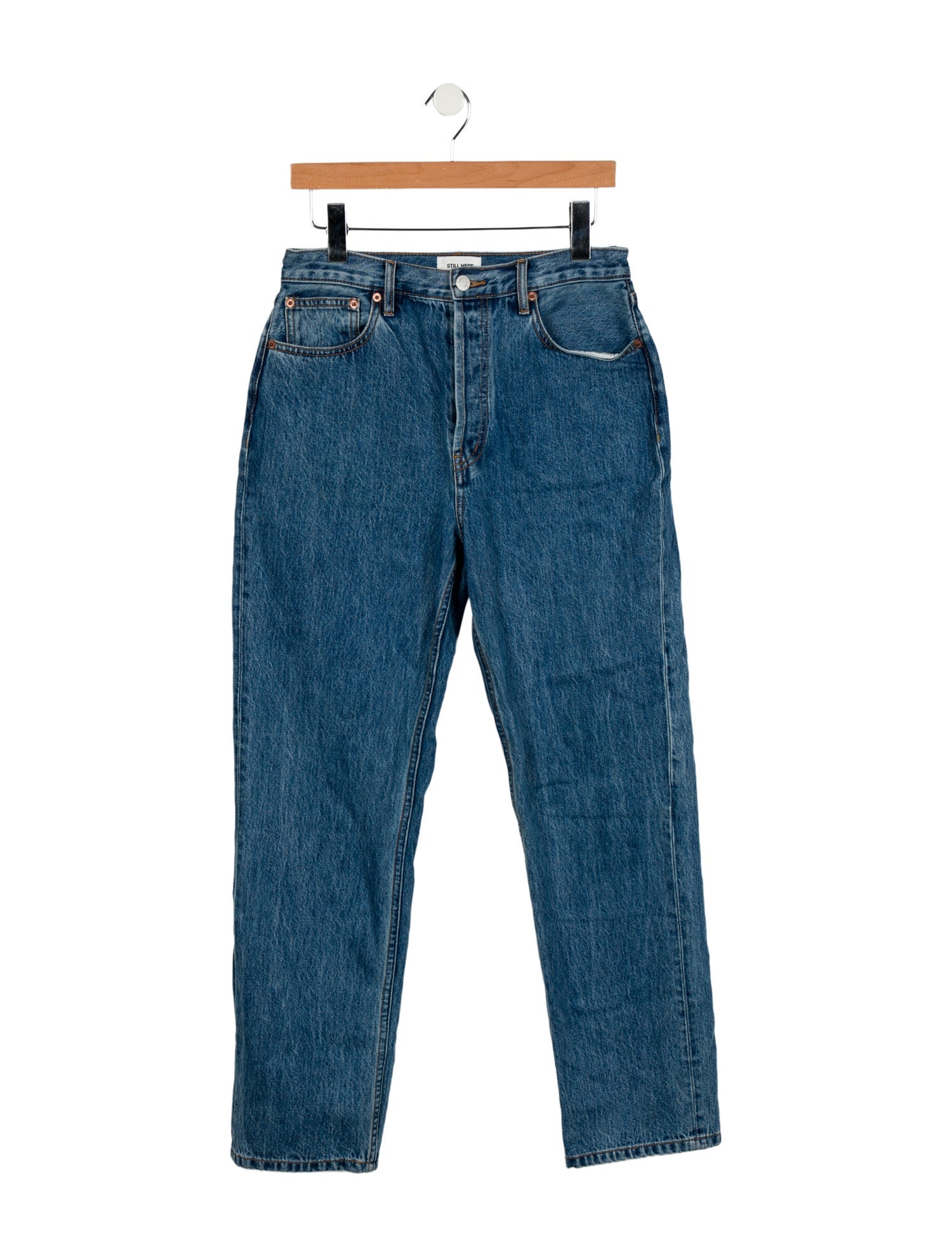 Still Here High-Rise Straight Leg Jeans