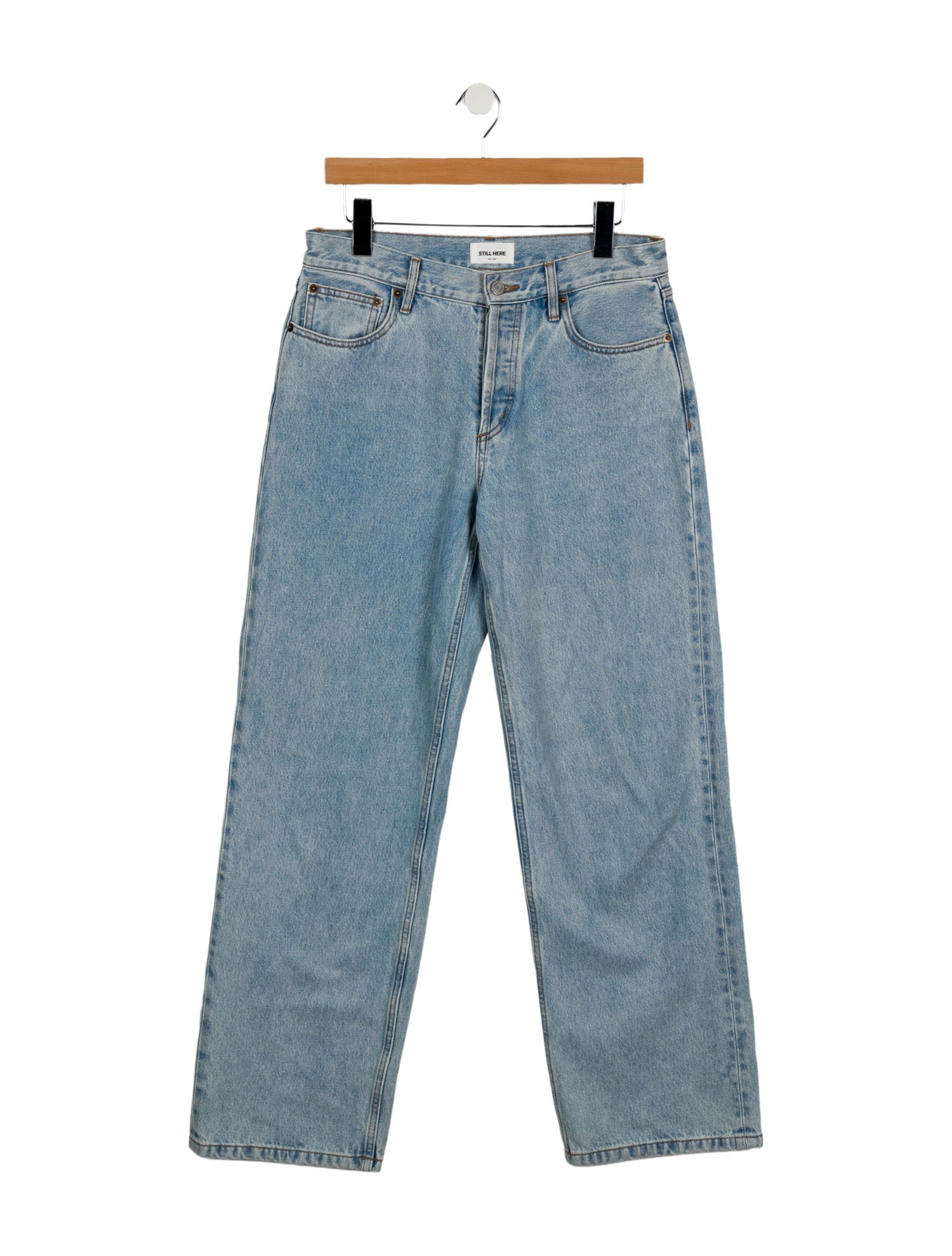 Still Here Mid-Rise Wide Leg Jeans