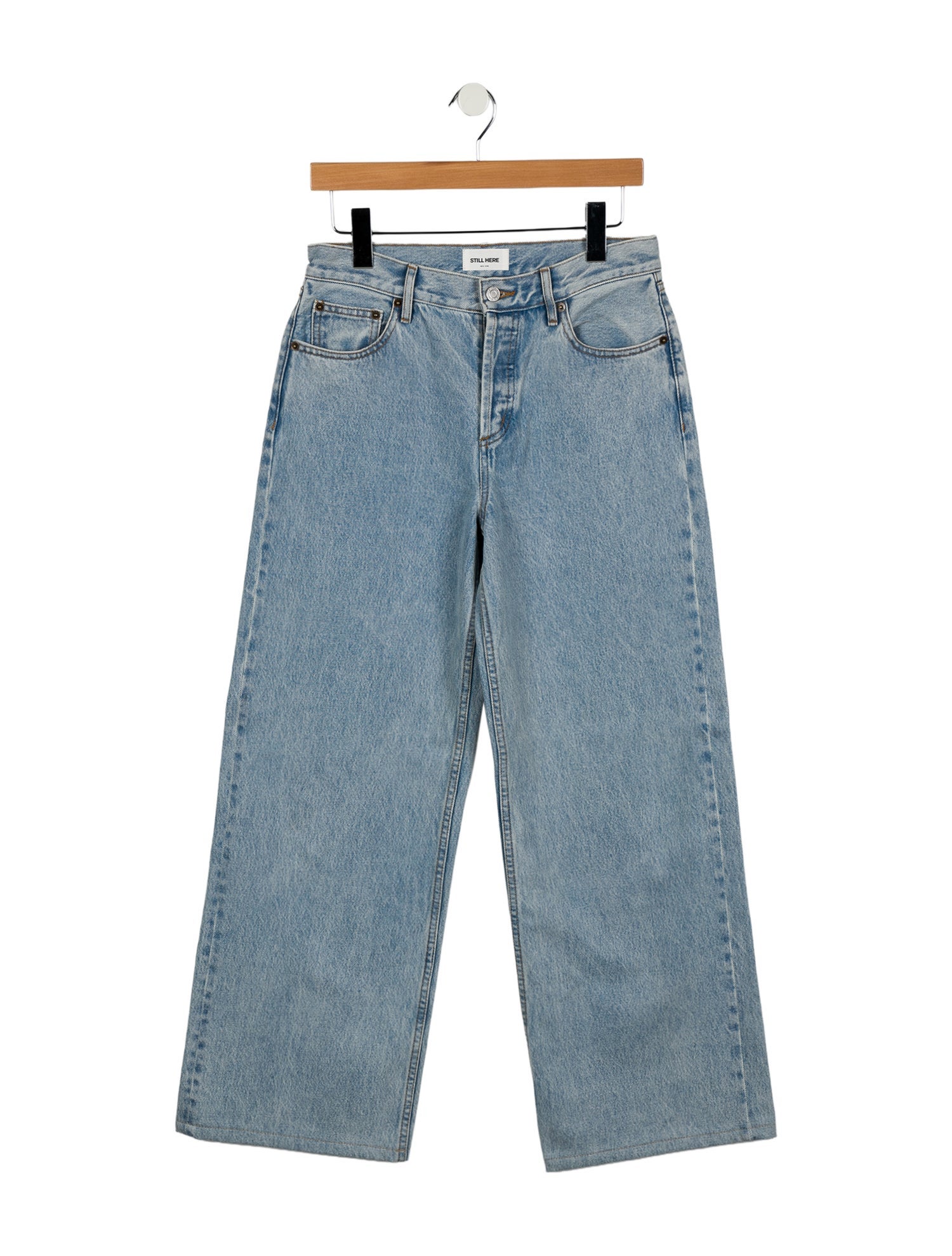 Still Here High-Rise Wide Leg Jeans