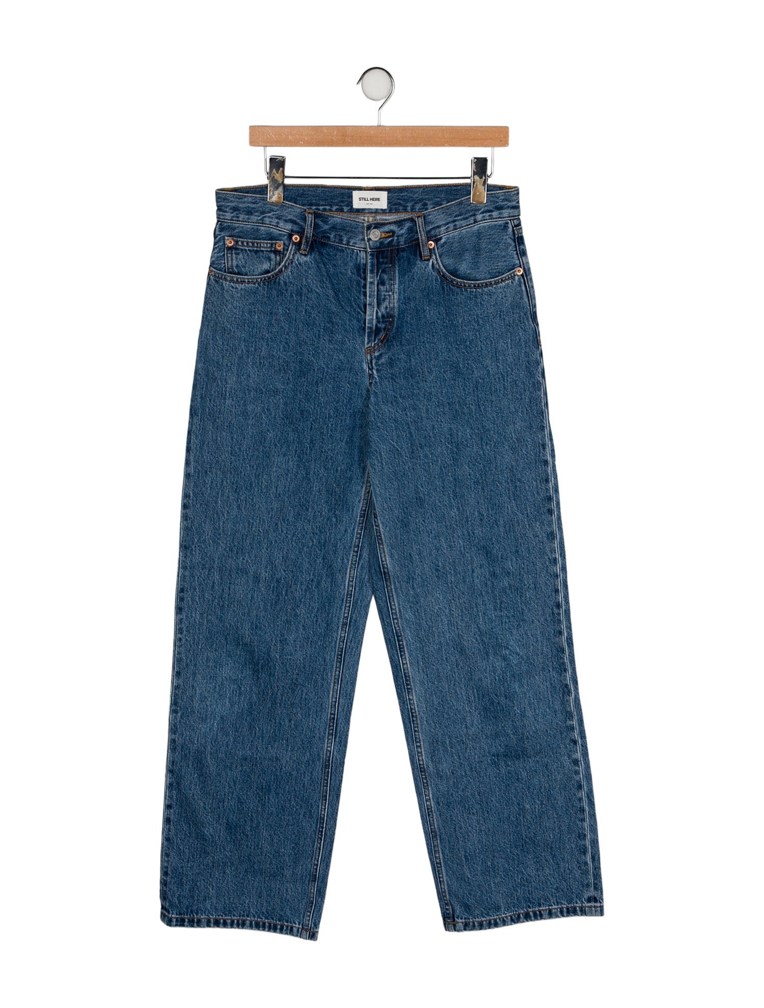 Still Here Mid-Rise Wide Leg Jeans