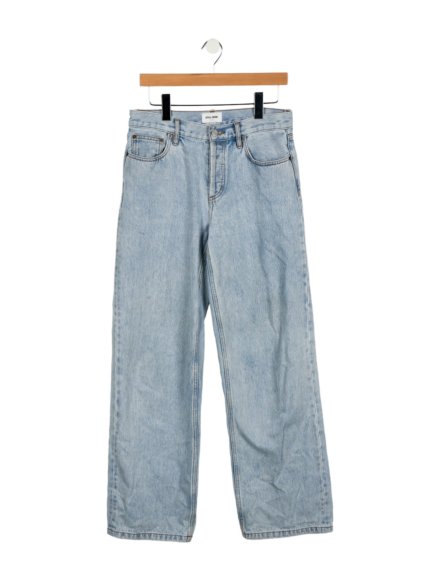 Still Here Mid-Rise Straight Leg Jeans