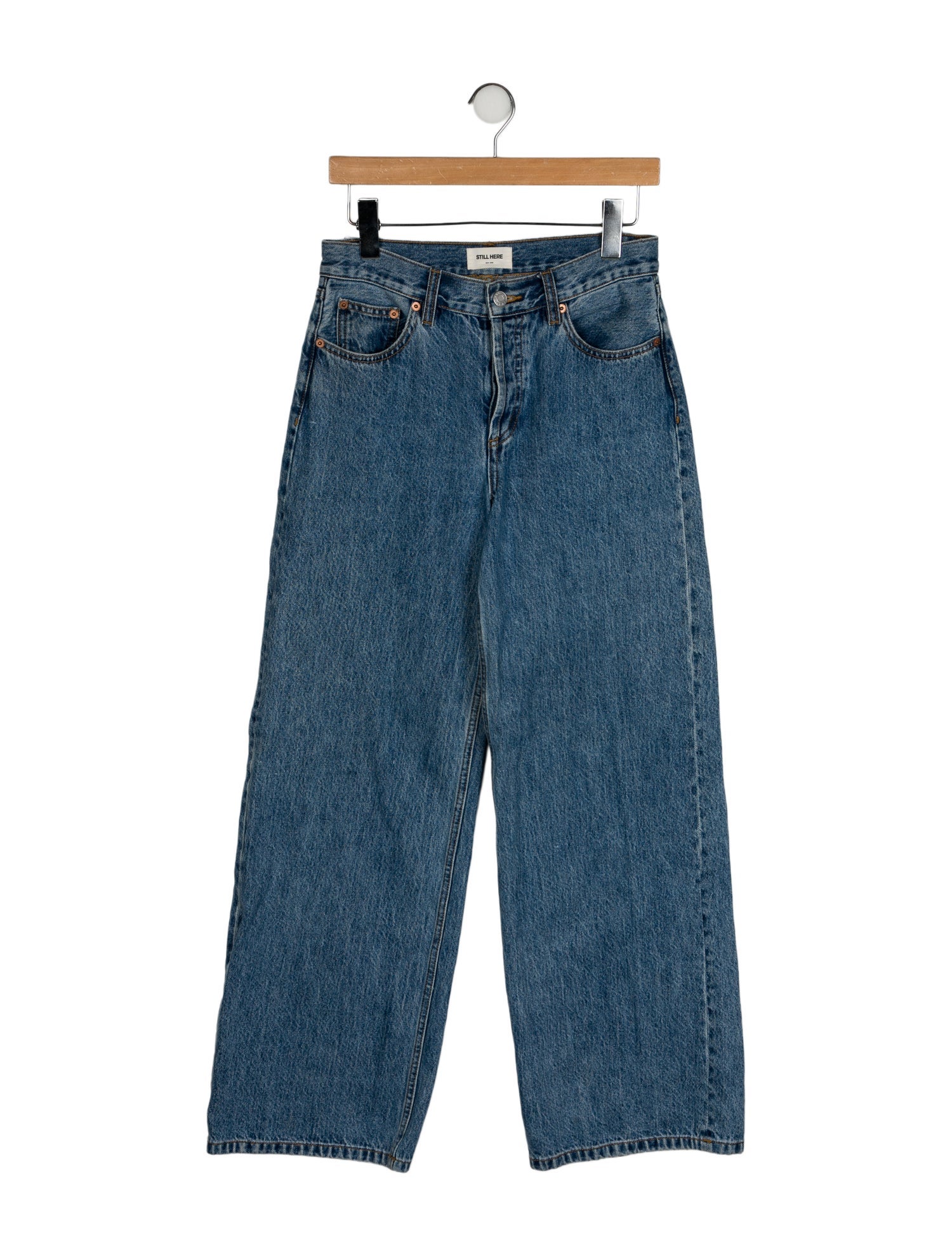 Still Here Mid-Rise Wide Leg Jeans