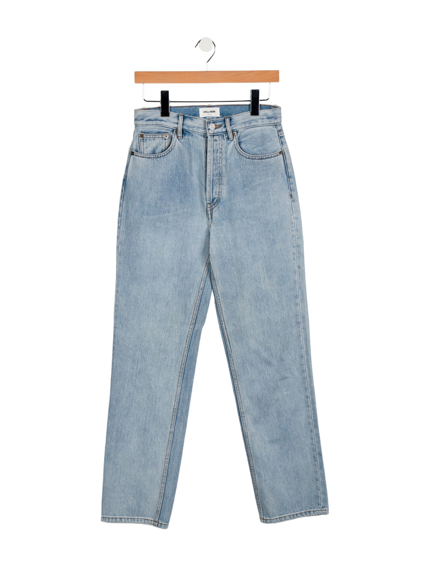 Still Here High-Rise Straight Leg Jeans