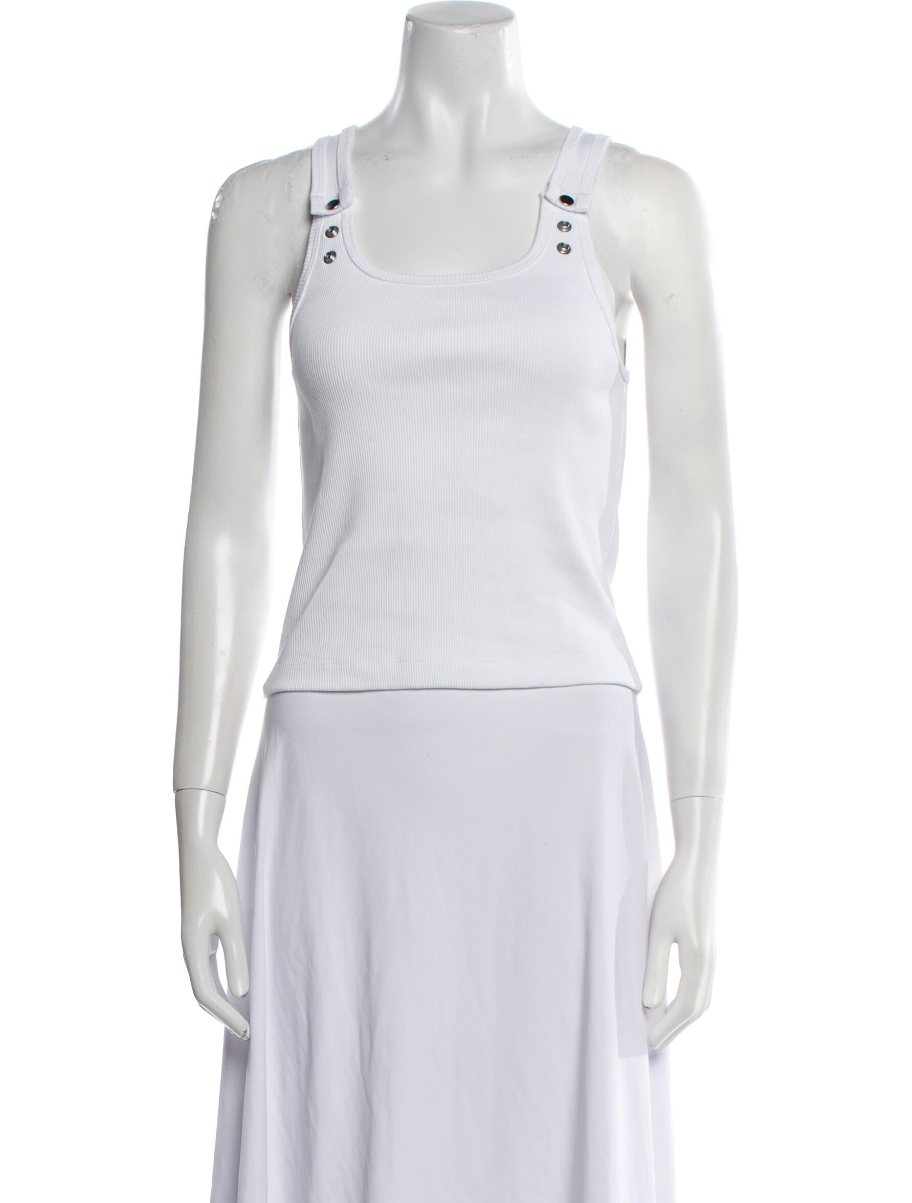 Still Here Square Neckline Sleeveless Crop Top w/ Tags