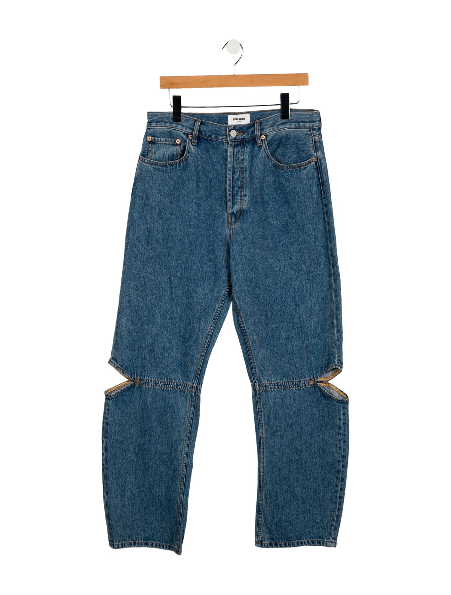 Still Here High-Rise Straight Leg Jeans