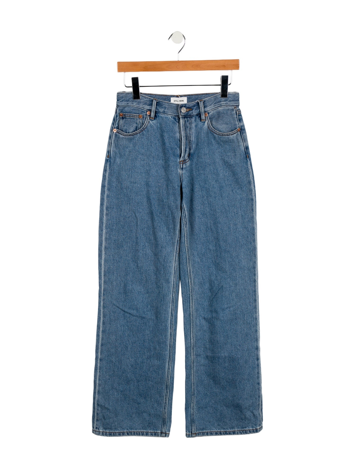 Still Here Mid-Rise Wide Leg Jeans