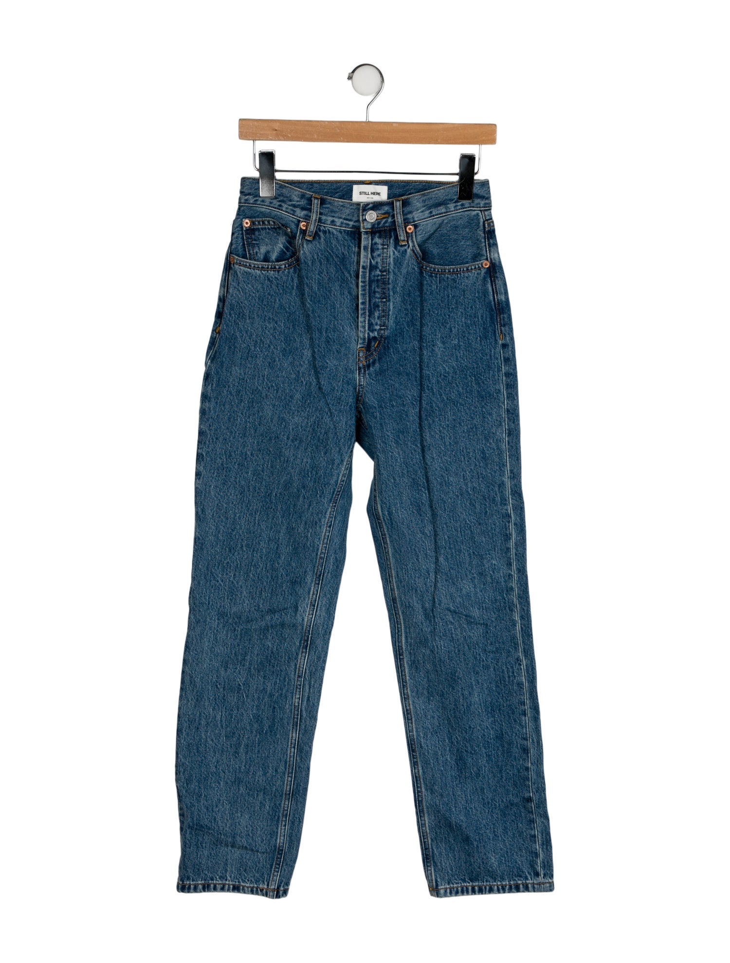 Still Here High-Rise Straight Leg Jeans