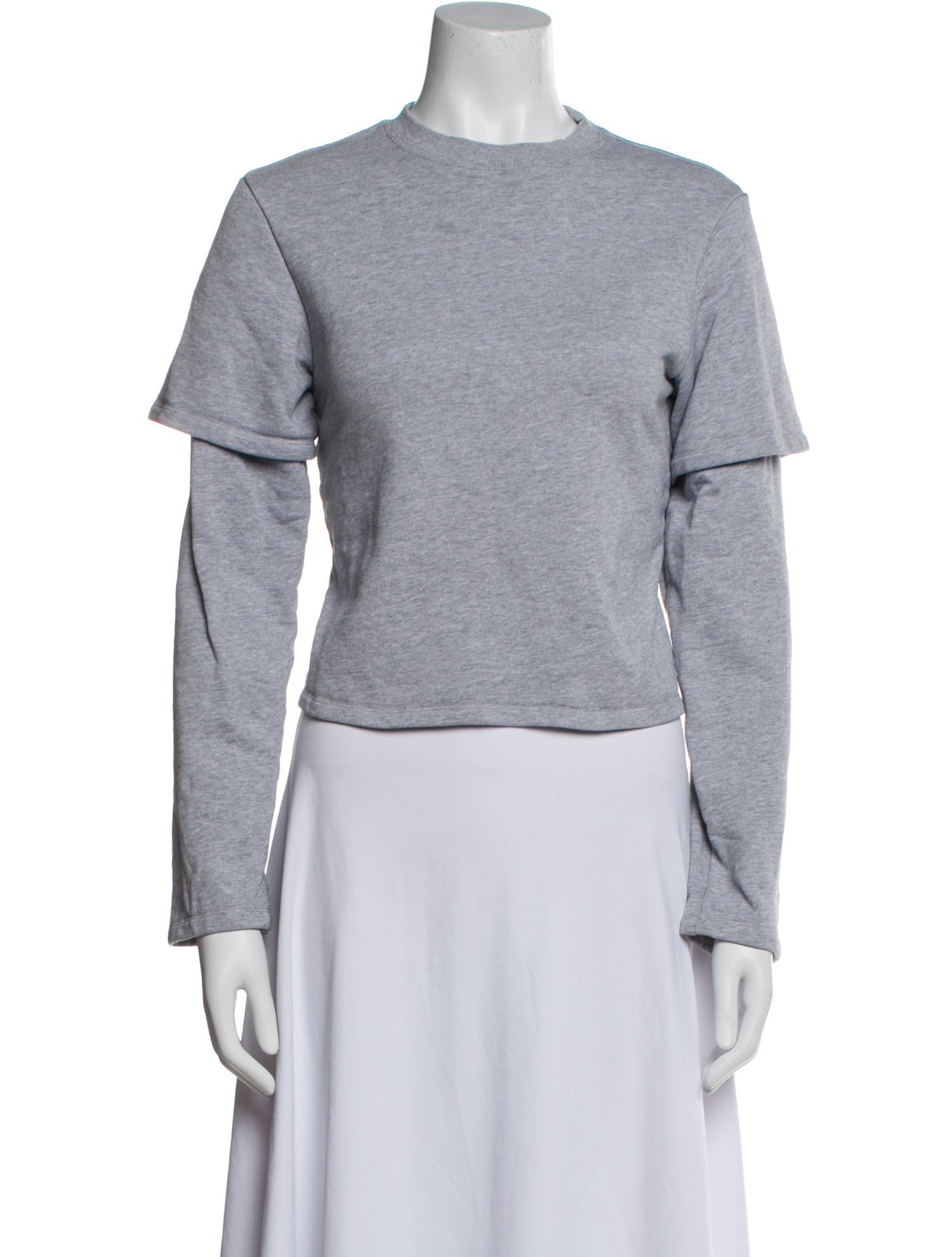 Still Here Crew Neck Short Sleeve Crop Top