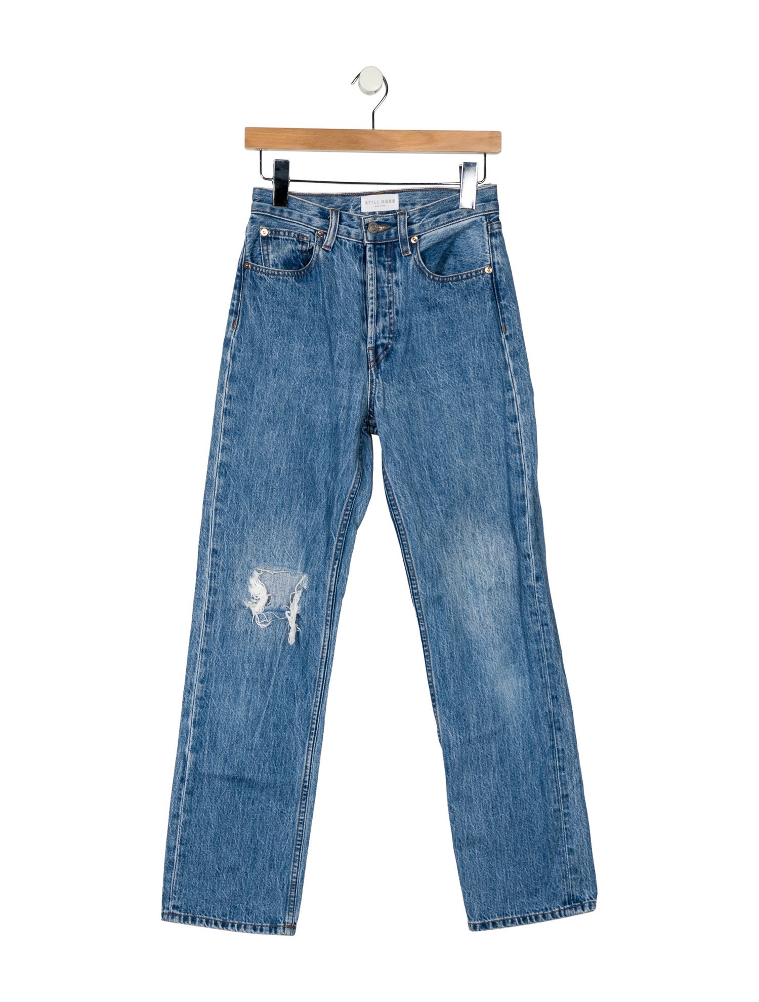 Still Here High-Rise Straight Leg Jeans