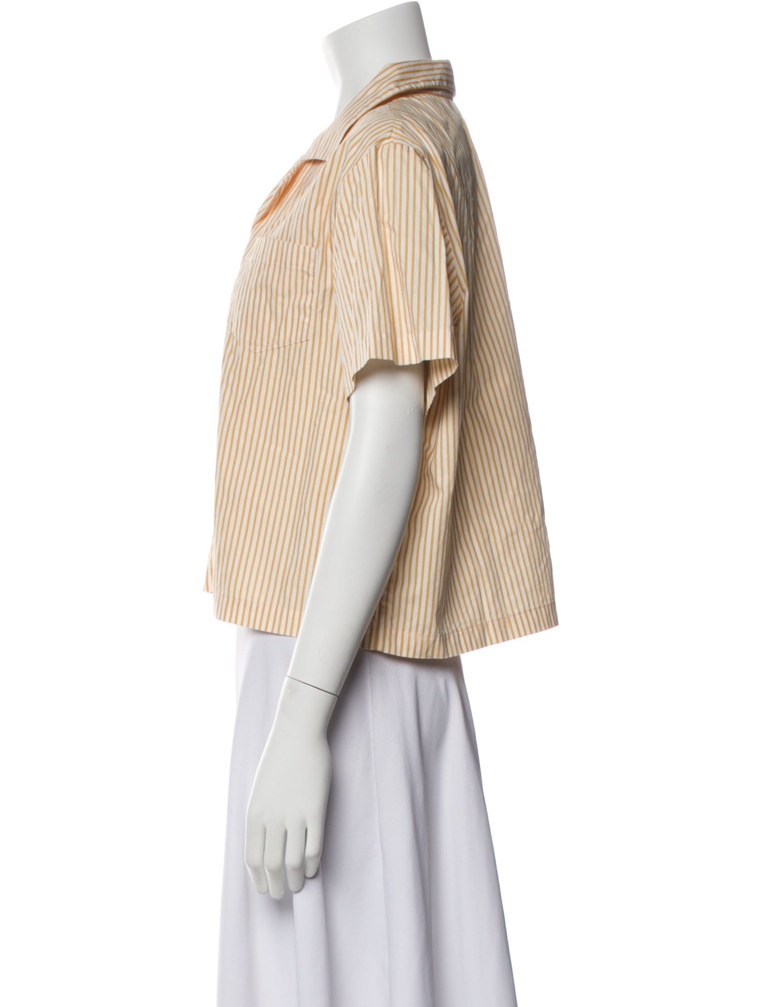 Still Here Striped Short Sleeve Crop Top