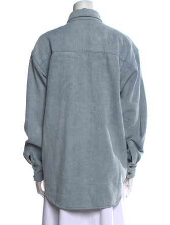 Still Here Colorblock Pattern Long Sleeve Button-Up Top