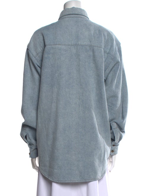 Still Here Colorblock Pattern Long Sleeve Button-Up Top