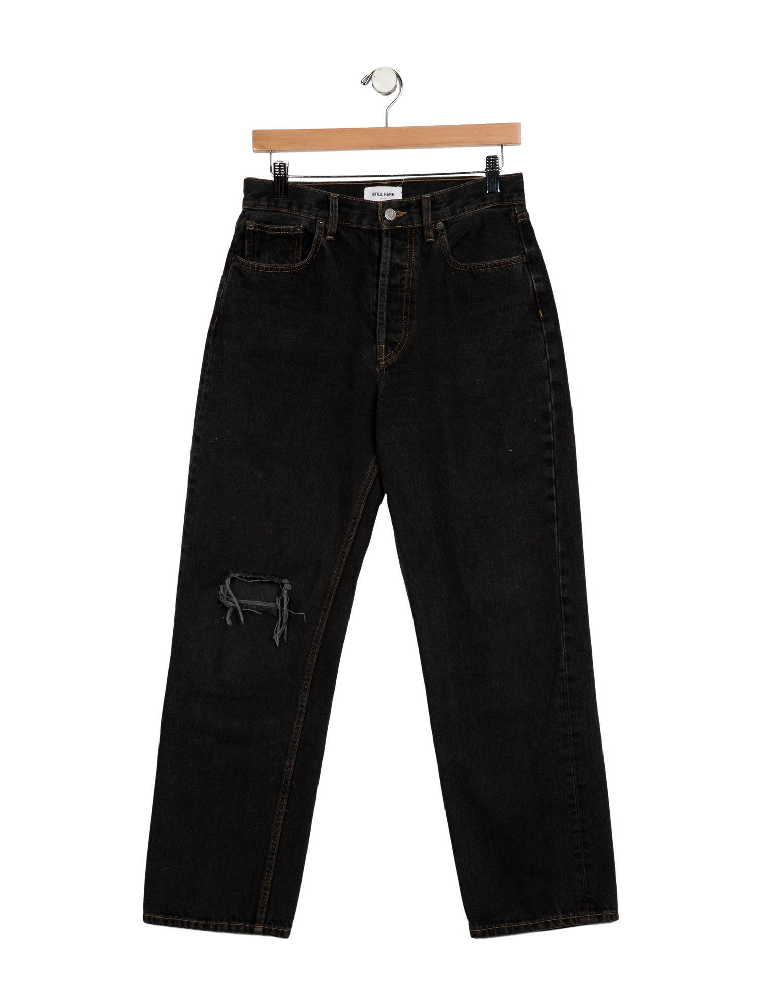 Still Here High-Rise Straight Leg Jeans
