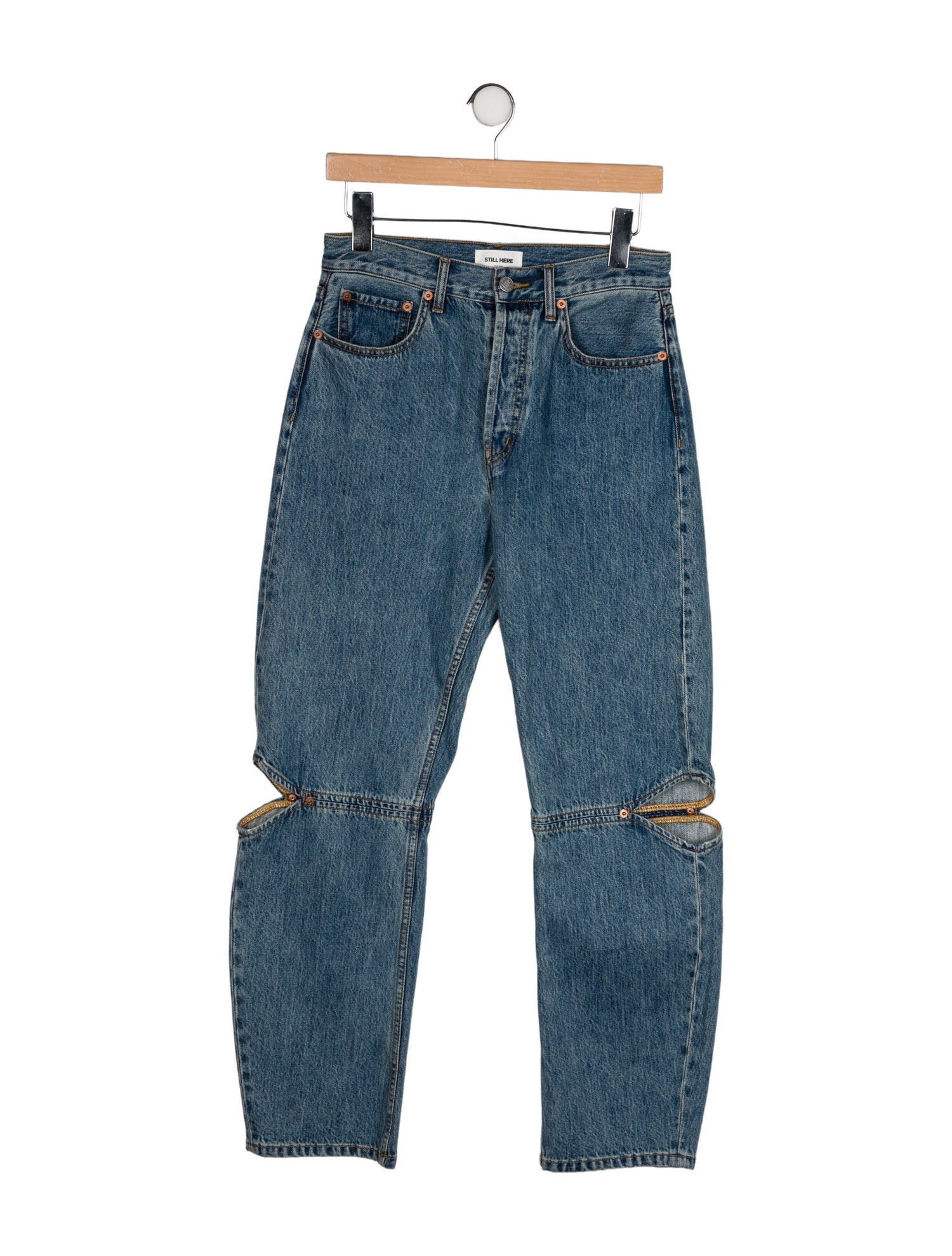 Still Here High-Rise Straight Leg Jeans