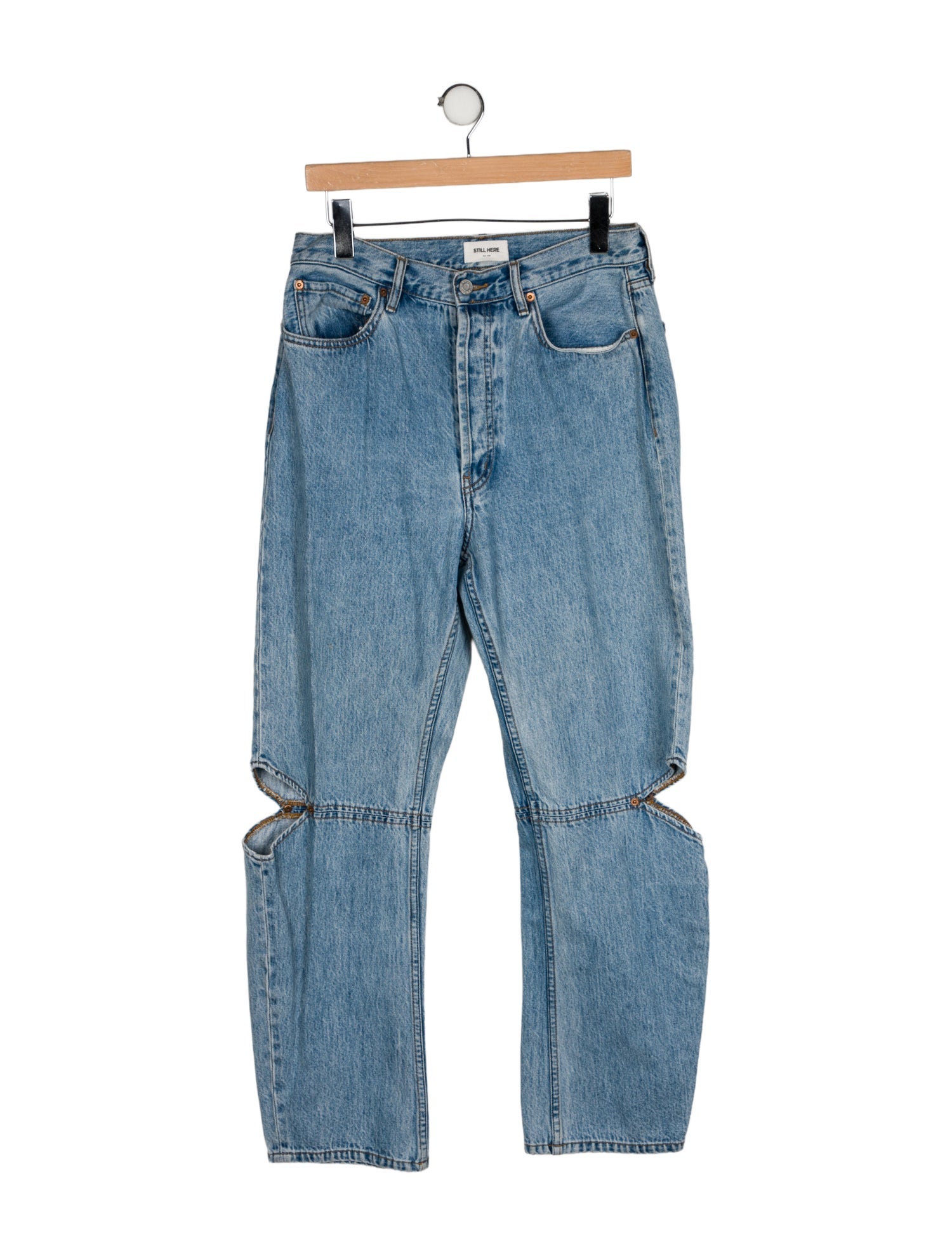 Still Here High-Rise Straight Leg Jeans