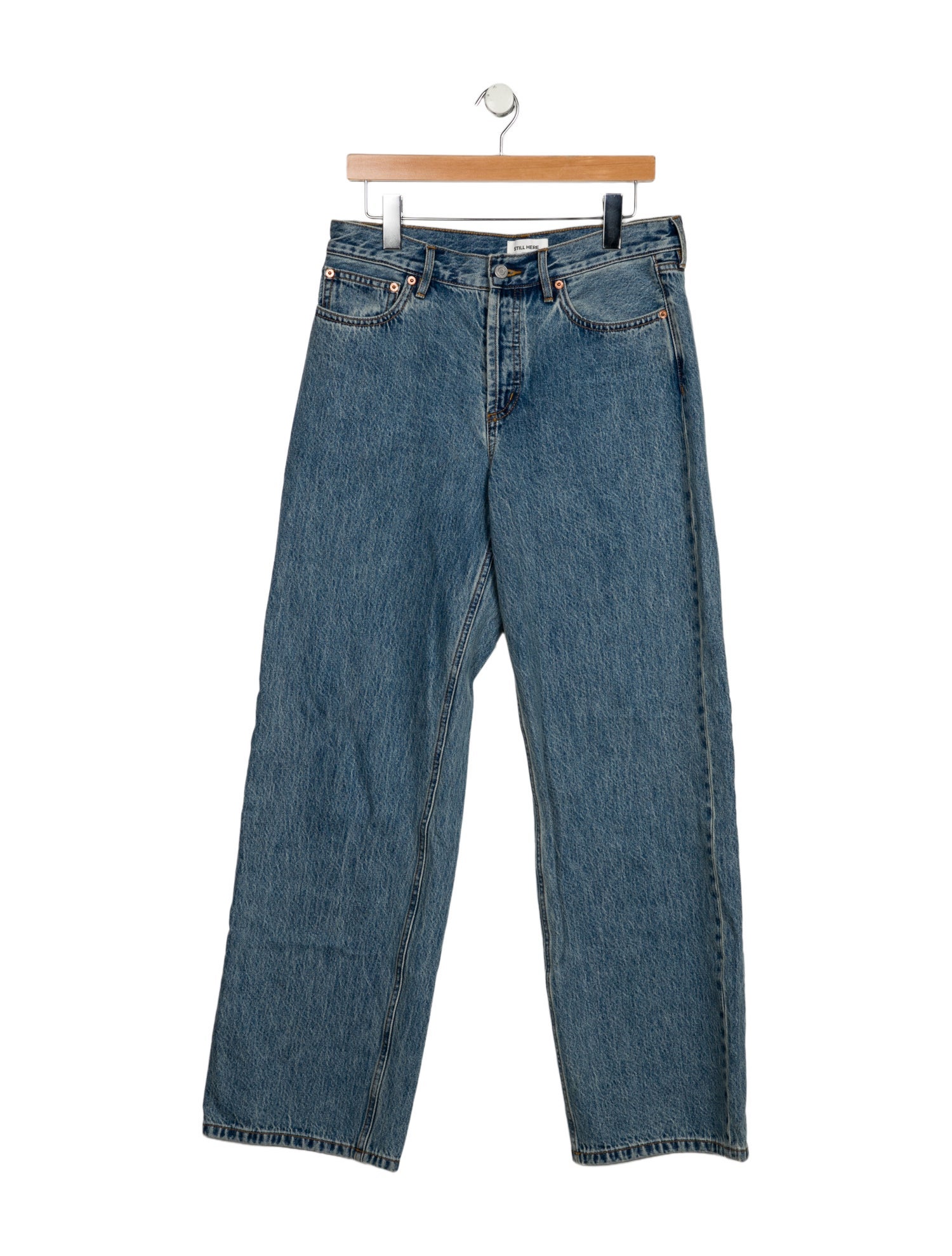 Still Here High-Rise Wide Leg Jeans