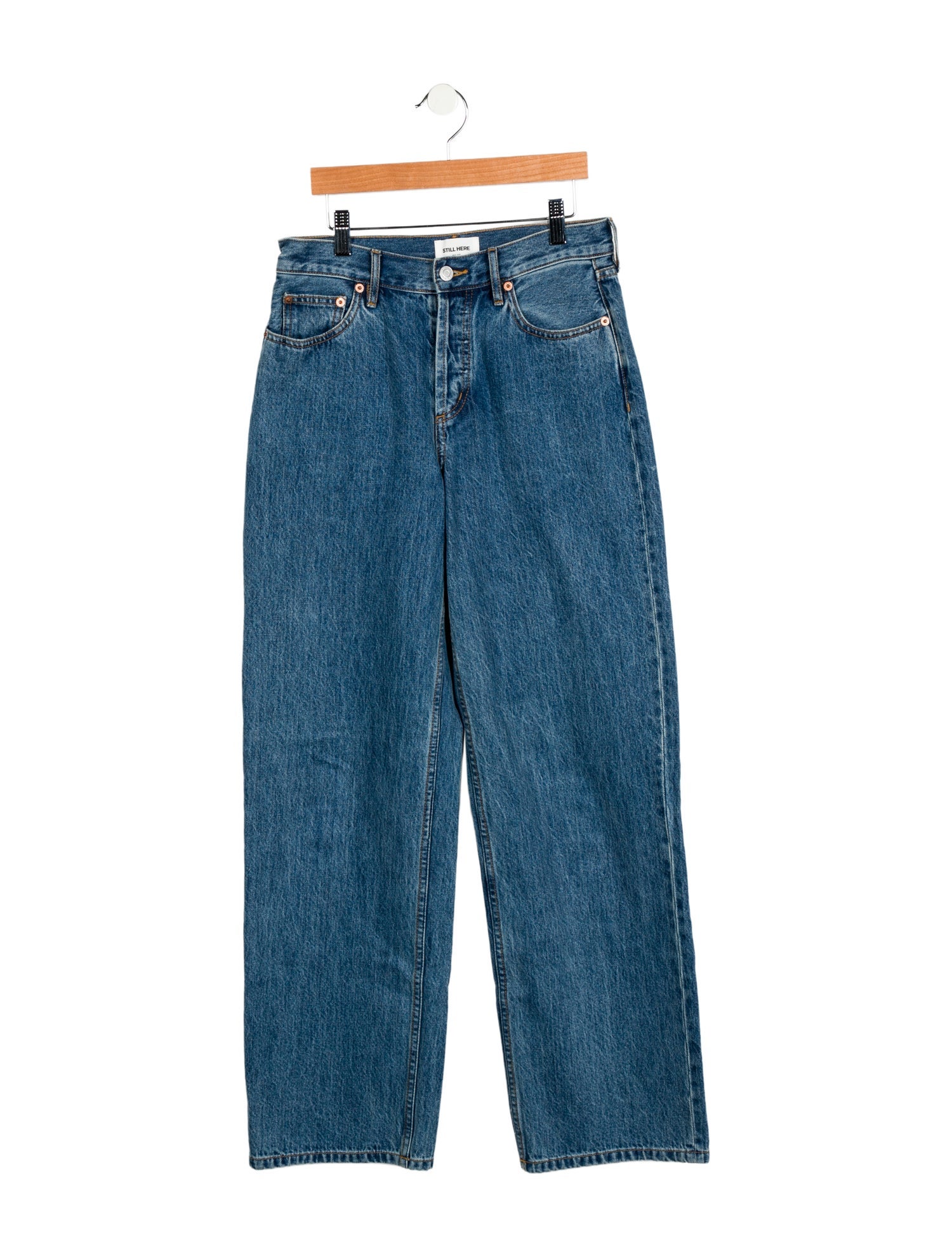 Still Here Mid-Rise Straight Leg Jeans
