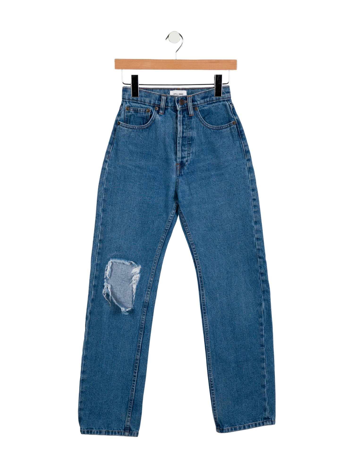 Still Here High-Rise Straight Leg Jeans