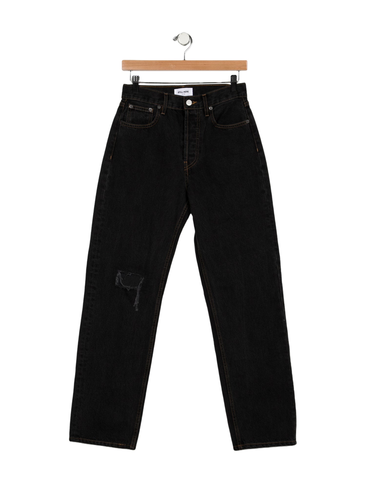 Still Here High-Rise Straight Leg Jeans