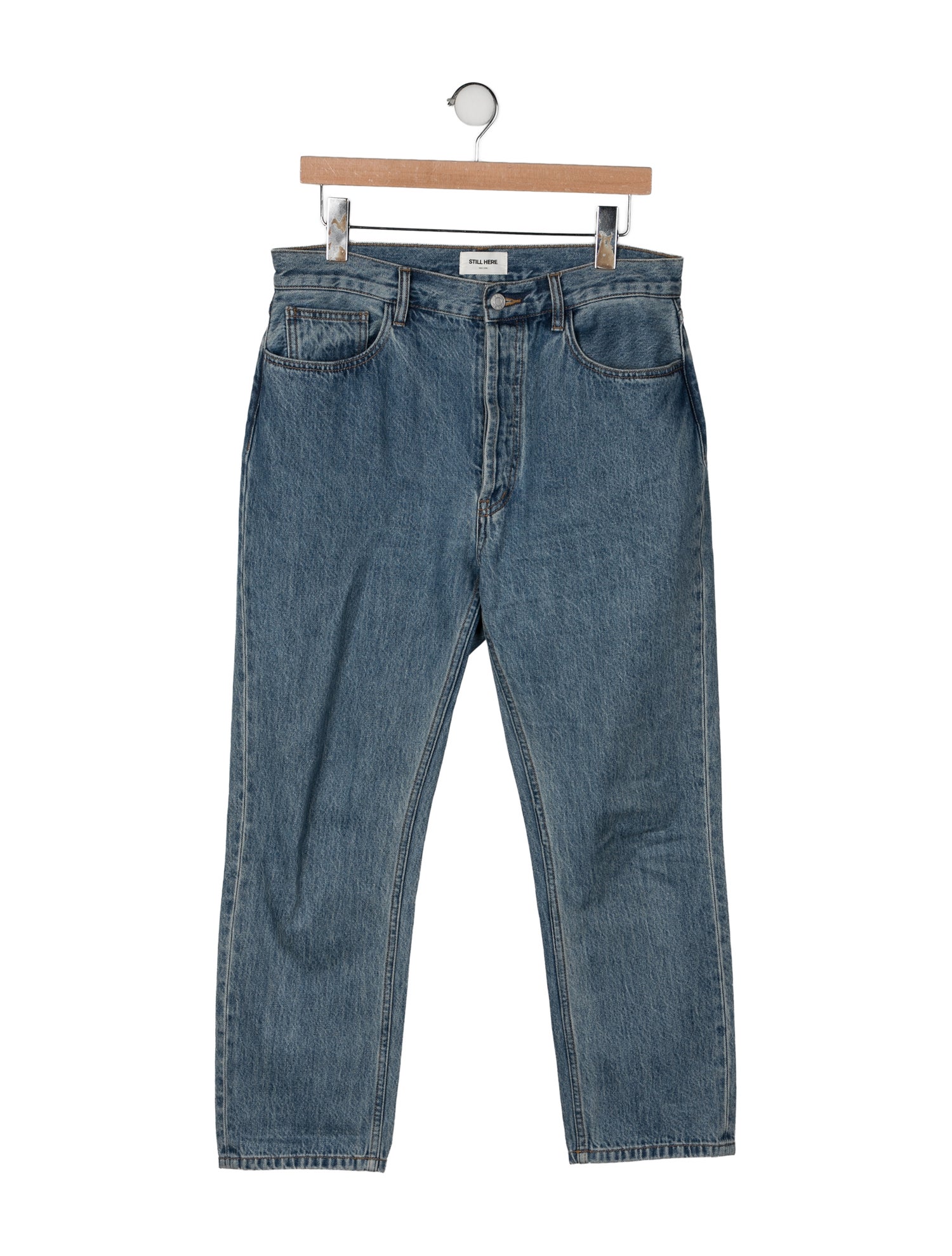 Still Here High-Rise Straight Leg Jeans