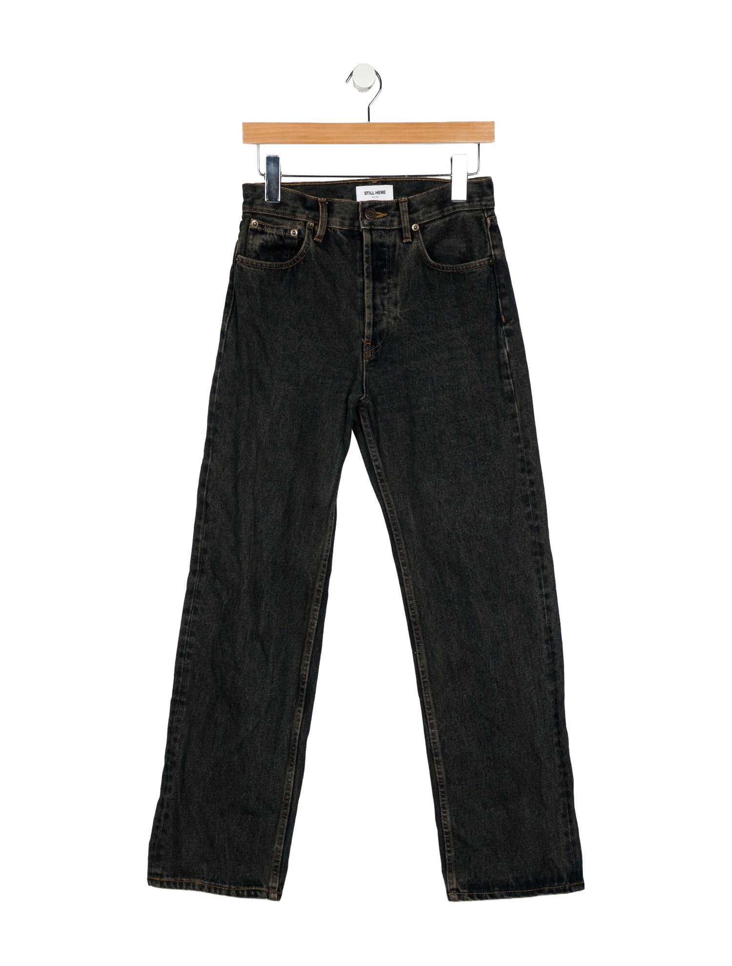 Still Here High-Rise Straight Leg Jeans