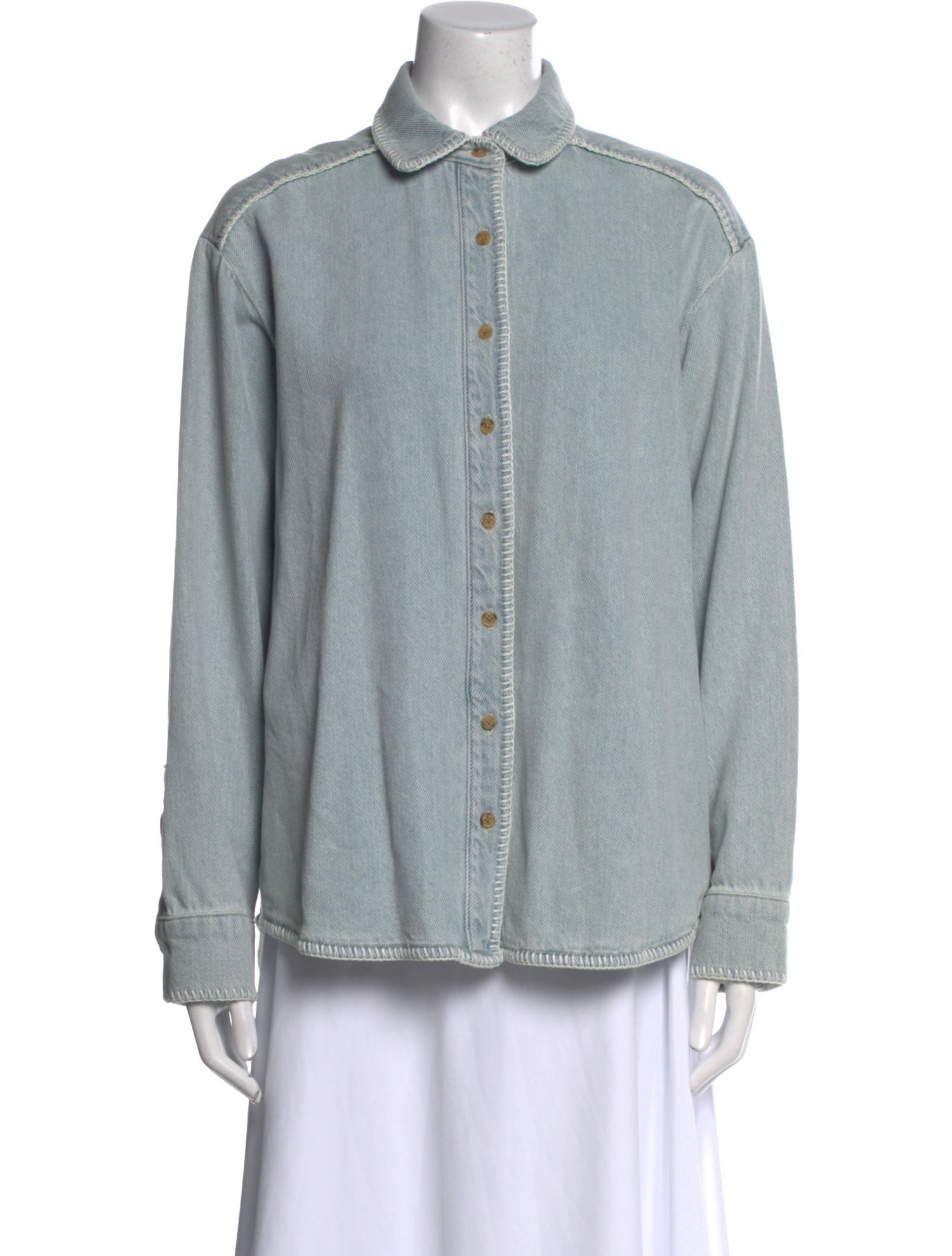 Still Here Long Sleeve Button-Up Top