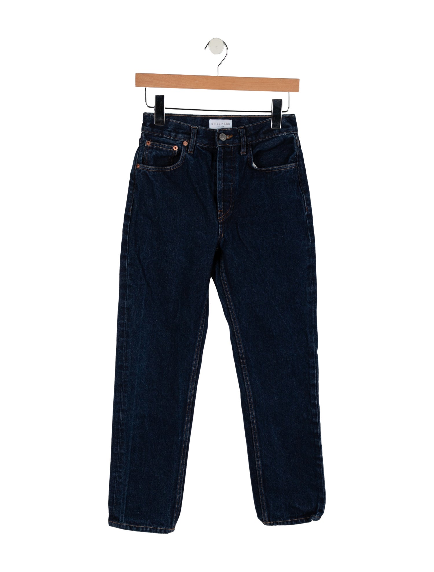 Still Here Mid-Rise Straight Leg Jeans