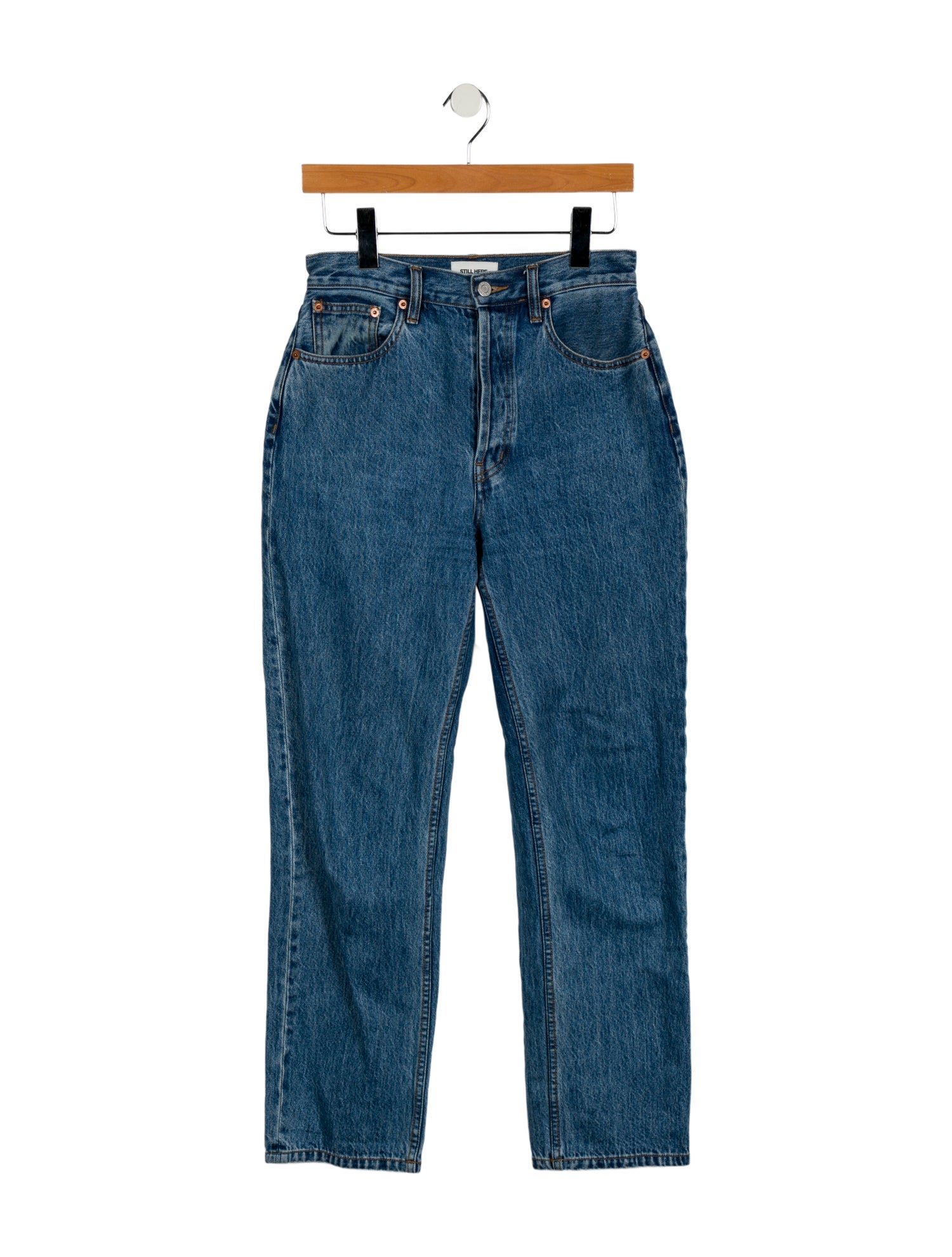 Still Here High-Rise Straight Leg Jeans